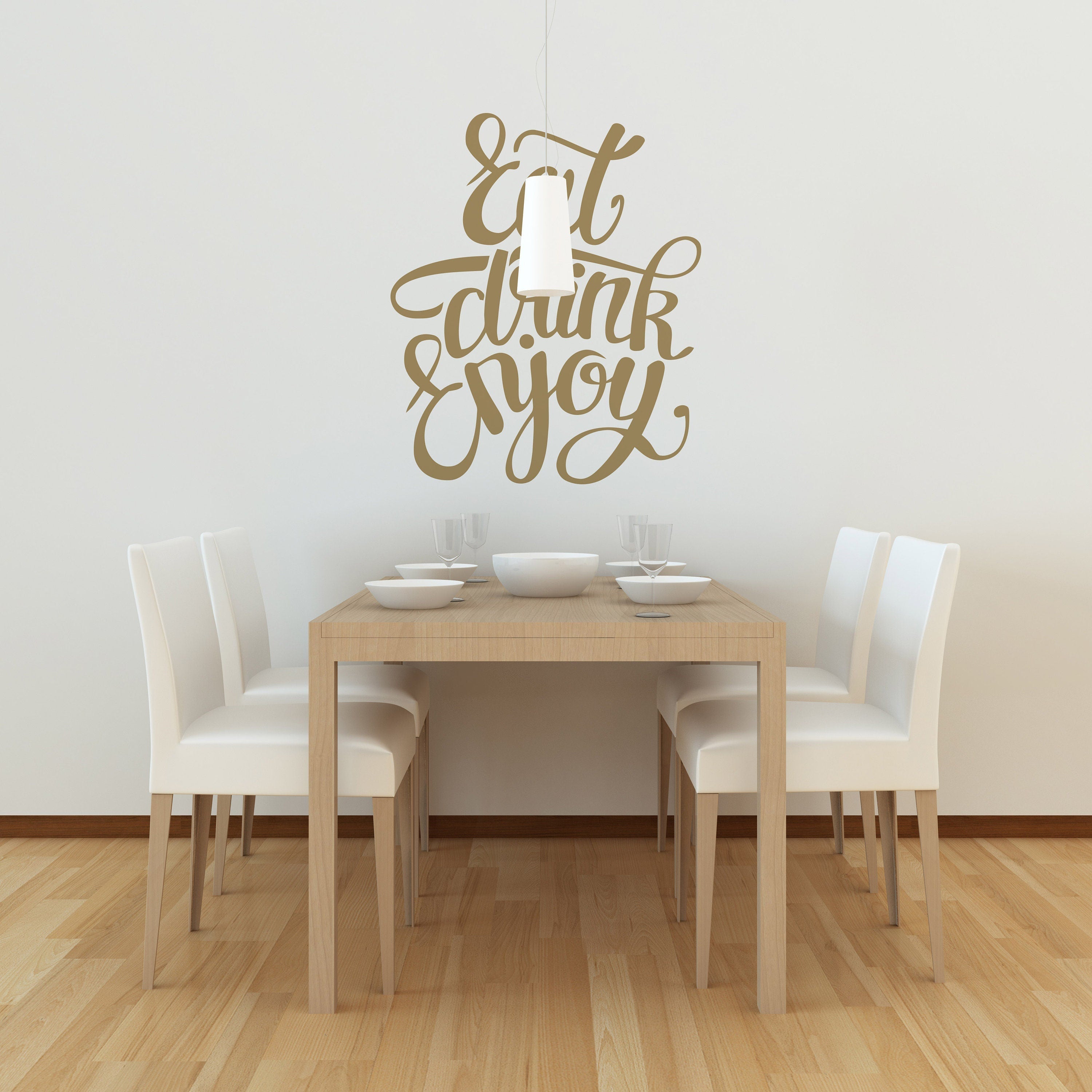 Eat Drink Enjoy - Wall Art - Wall Decal - Wall Sticker - Wall Decor - Decals - Stickers - Art Print - Art Prints - Dining Room - SKU:EDEVin-1