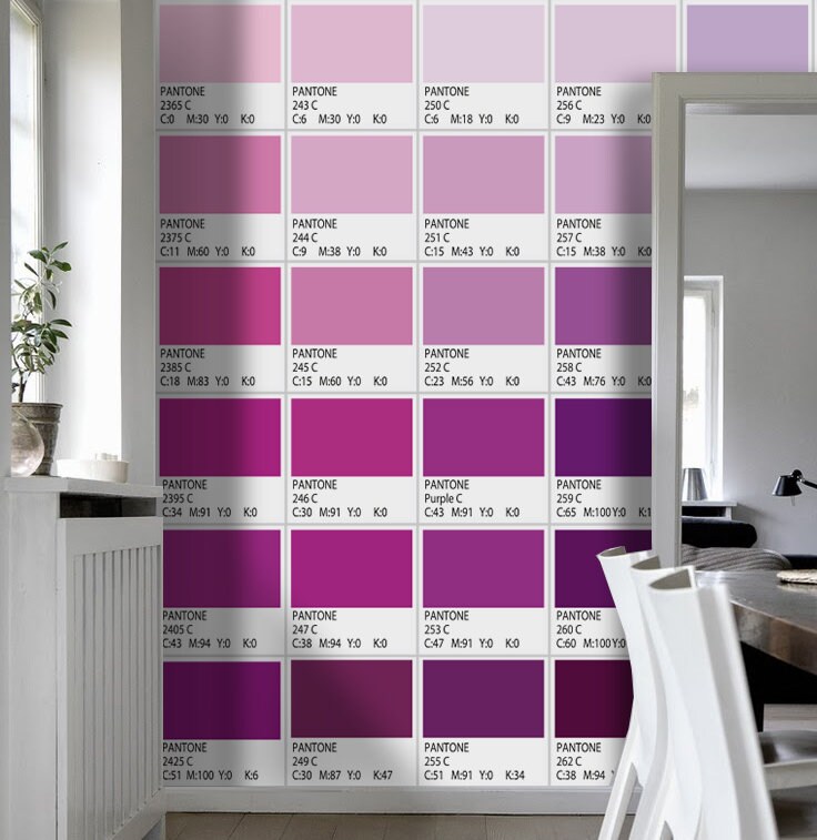 Pantone Purple, Stair Stickers, Carrelage Adhésif, Stair Decals, Stair Riser, Fliesenaufkleber, Tile Decal, Tile, Pack of 56 - SKU:PANT3-1