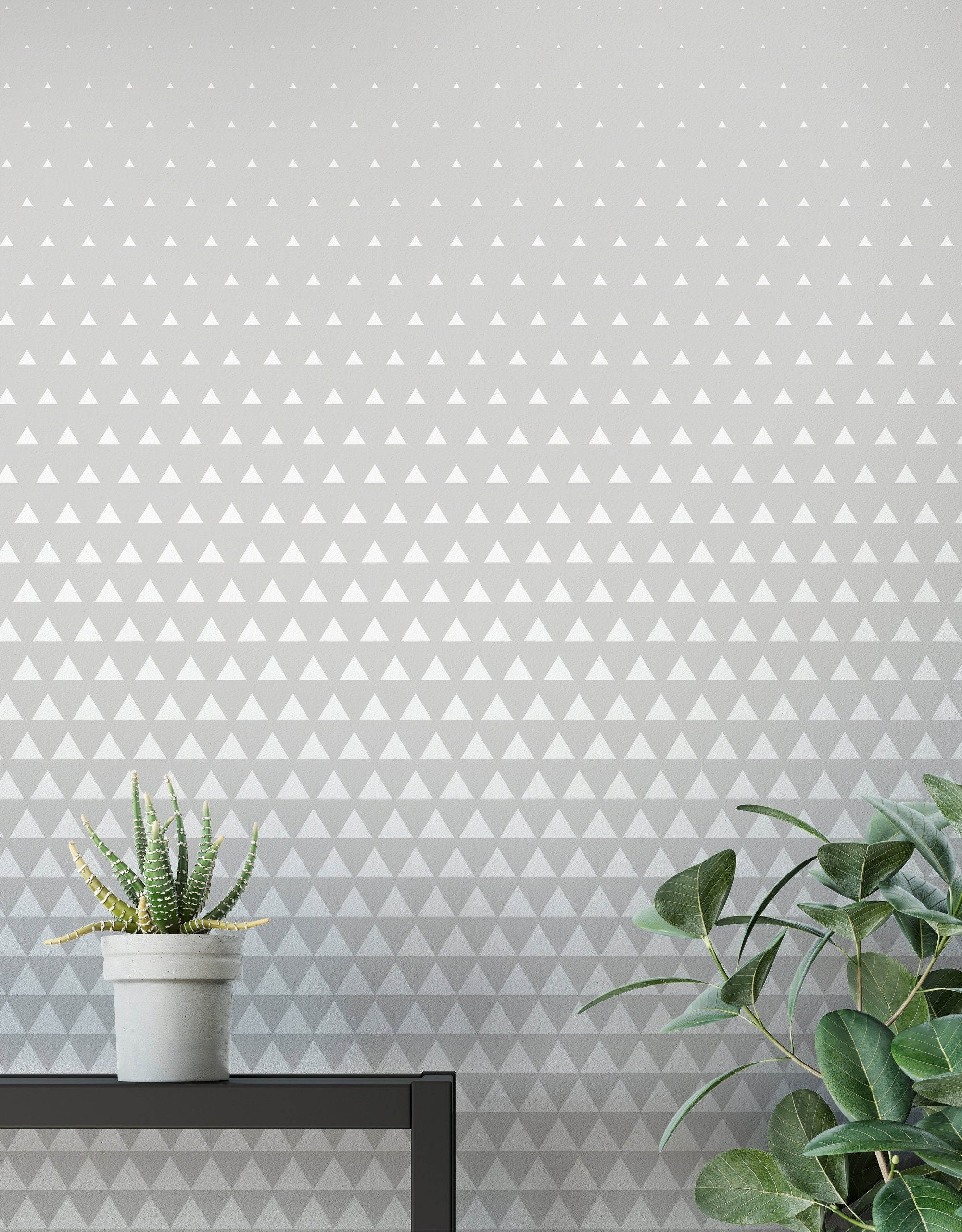 Grey and White Geometric Removable Wallpaper-Peel and Stick Wallpaper-Wall Mural- Self Adhesive Wallpaper - SKU:WRPN05-0