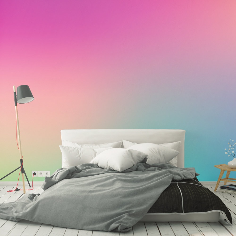 Chromatic, Gradients, Removable, Ombre, Peel and stick, Self adhesive, Temporary, Wall Mural, Fabric, Reusable, Art - SKU:Chroma-0