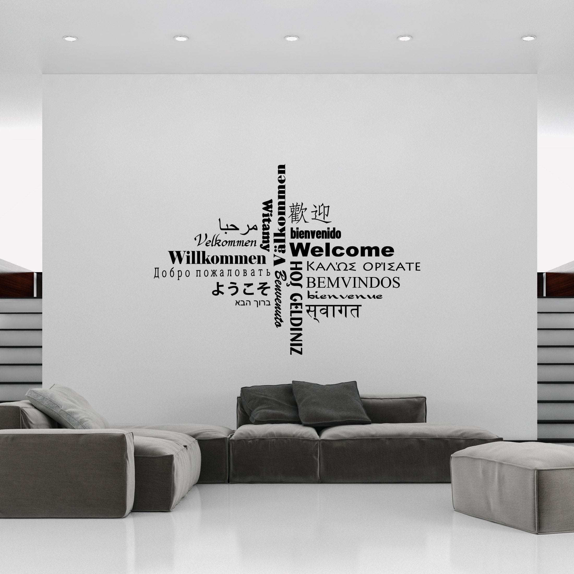 Welcome Typography - Welcome Wall Sticker - Welcome Wall Decal  - Office and Home Decor - SKU:WLCOM-1