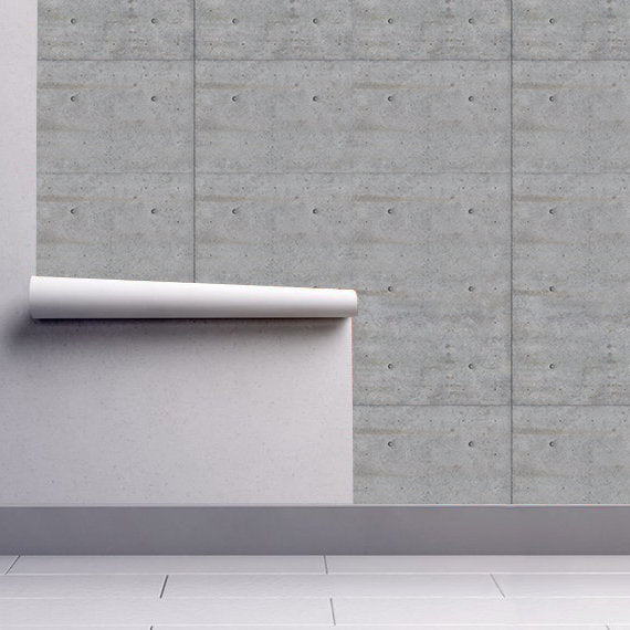 Concrete Wallpaper - Removable Wallpaper - Modern Style - Concrete Wall Decor - Peel and Stick - Fabric Wallpaper - Wallpaper - SKU:CONC-3