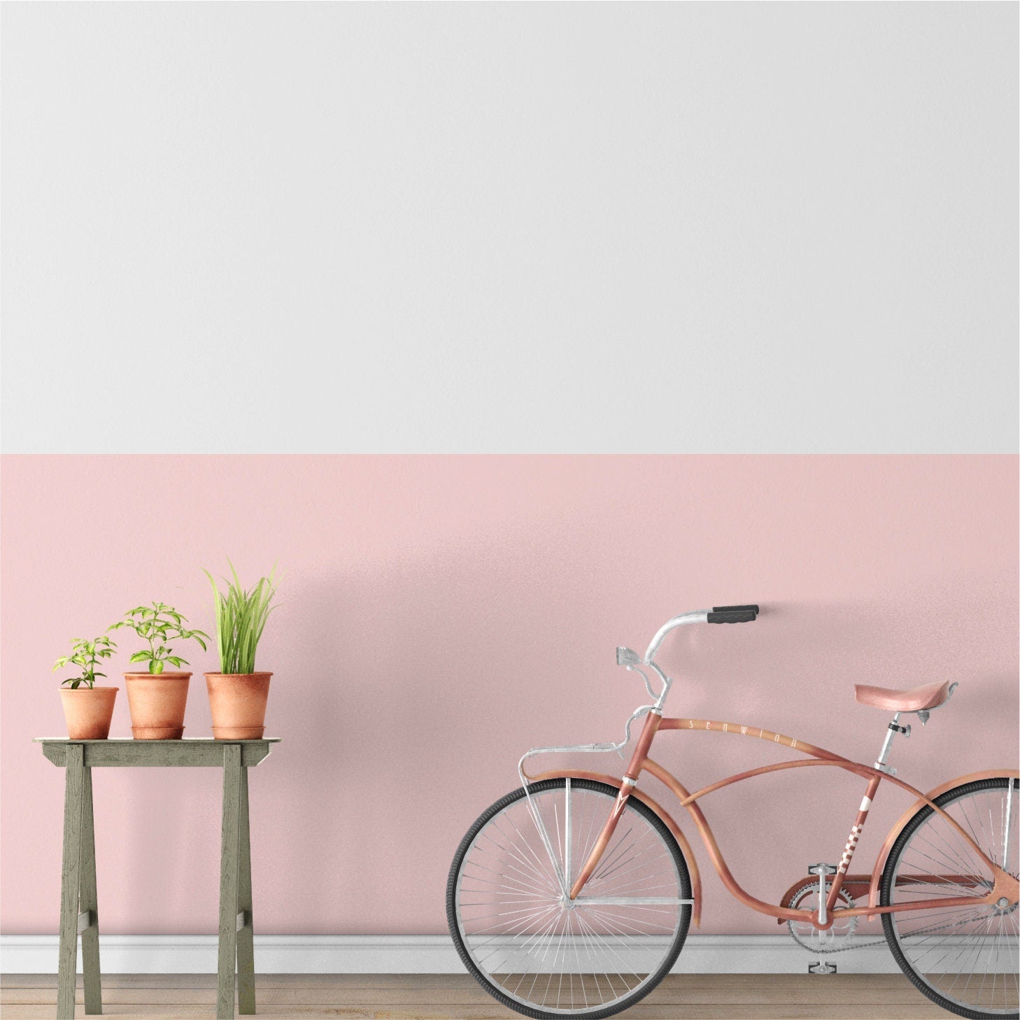 Rose Quartz - Wallpaper - Stripe - Wall Decor - Removable Wallpaper - Amovible Wallpaper - Temporary Wallpaper - Wallpaper Mural - SKU:Hprq-0