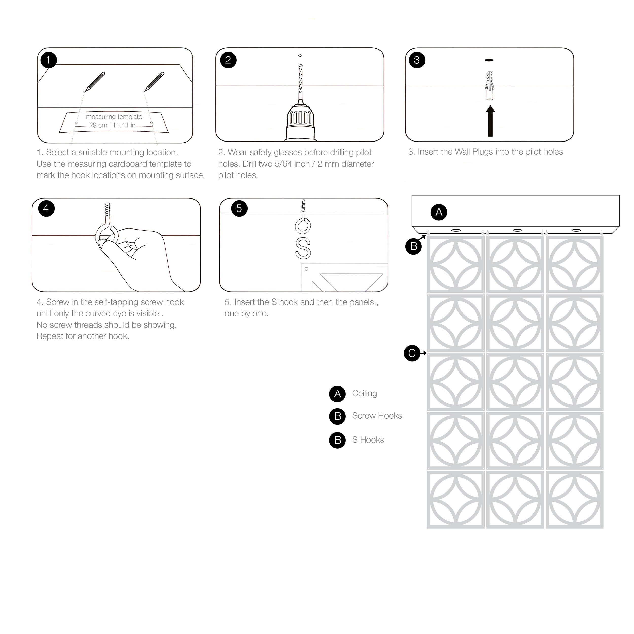 Room dividers, Suspended Modular Room Dividers  - SKU:MO59-3