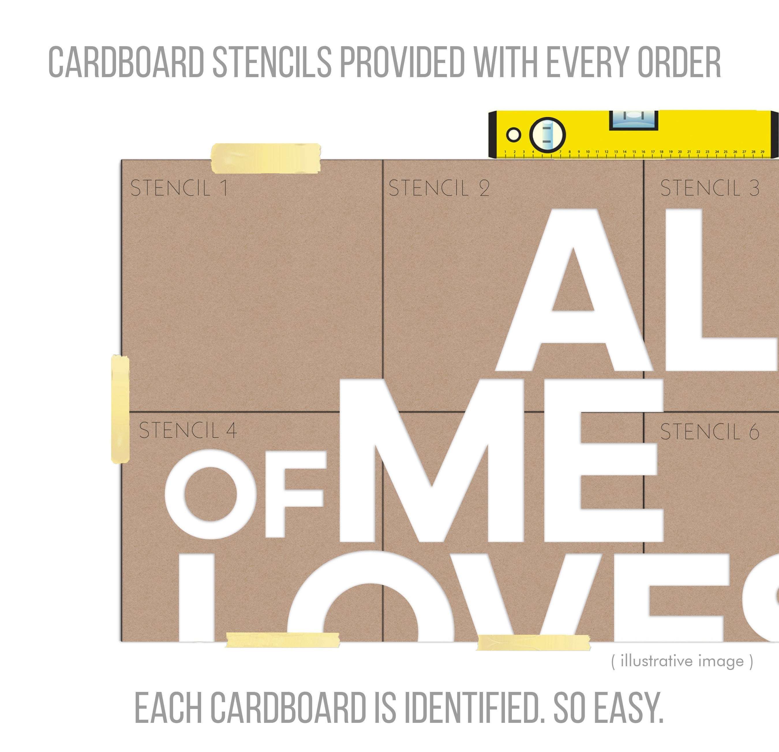 All of me loves all of you , 3D wall letters , Song Lyrics, Wall Art - SKU:ALME-2