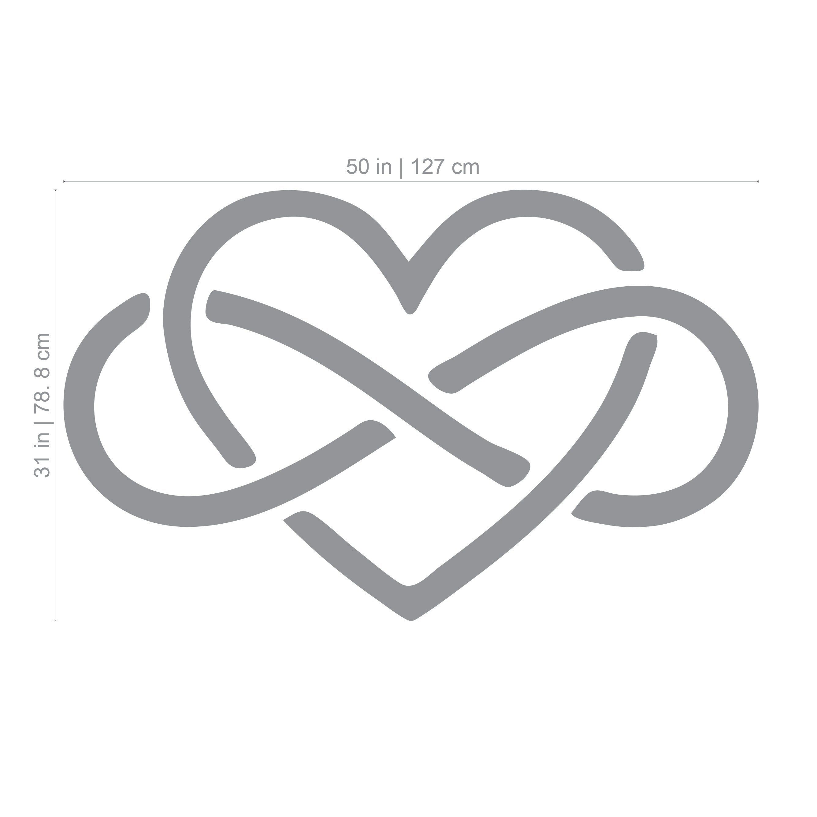 Infinity Heart wall Art,  Infinite Love Charm Decor Polyamory Symbol Sign Home Decoration for Men or Women - SKU:INLO-3