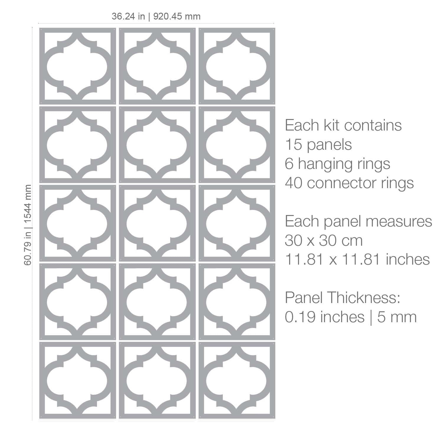 Modern Partitions Panel Screen Hanging Wall Room Privacy Divider - SKU:MO54-2