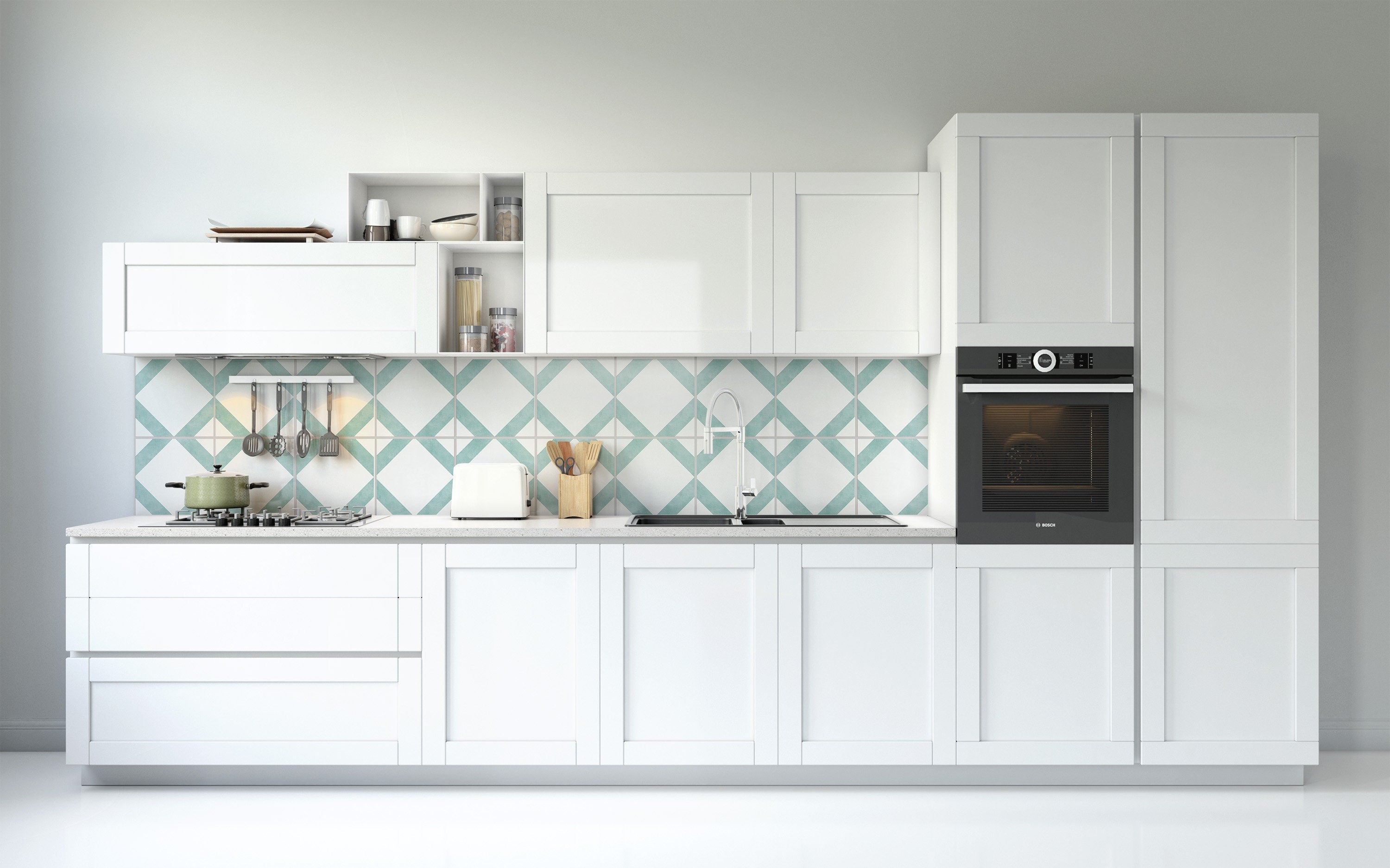 Backsplash update with wallpaper- Visby - SKU:RT06-0