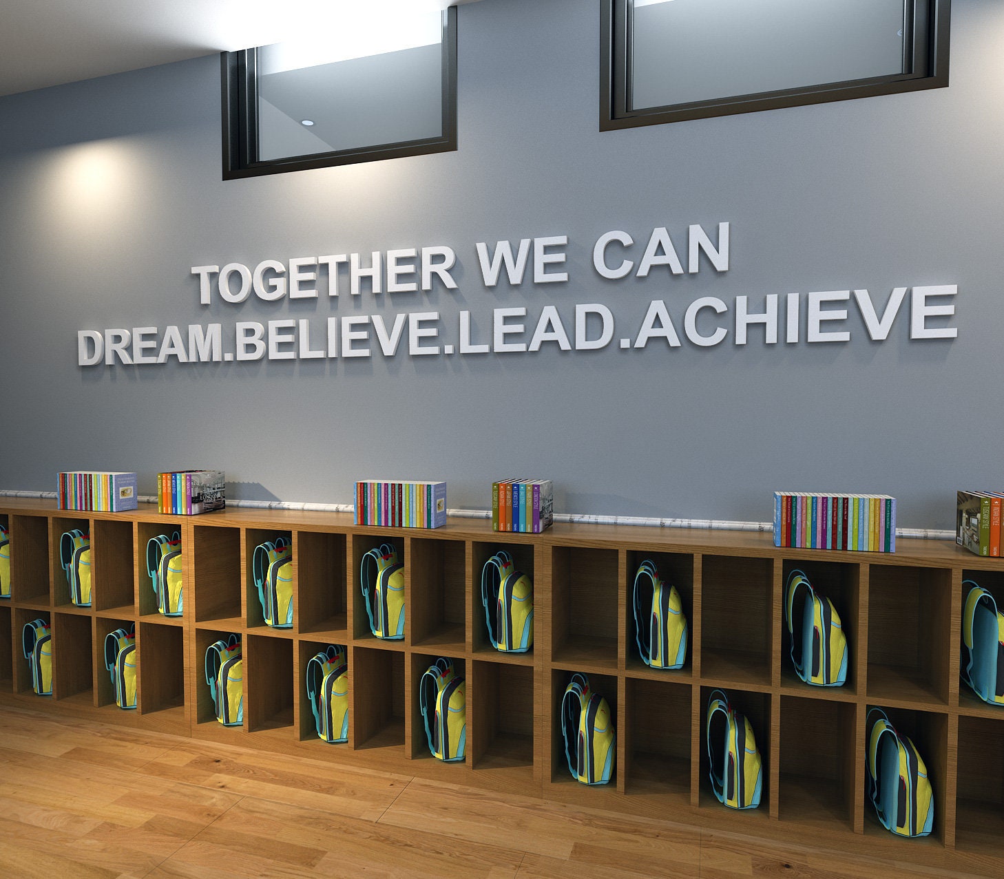 Together We Can Dream Believe Lead Achieve , classroom decor , School teacher motivation, classroom decoration, leadership school - SKU:CLA2-0