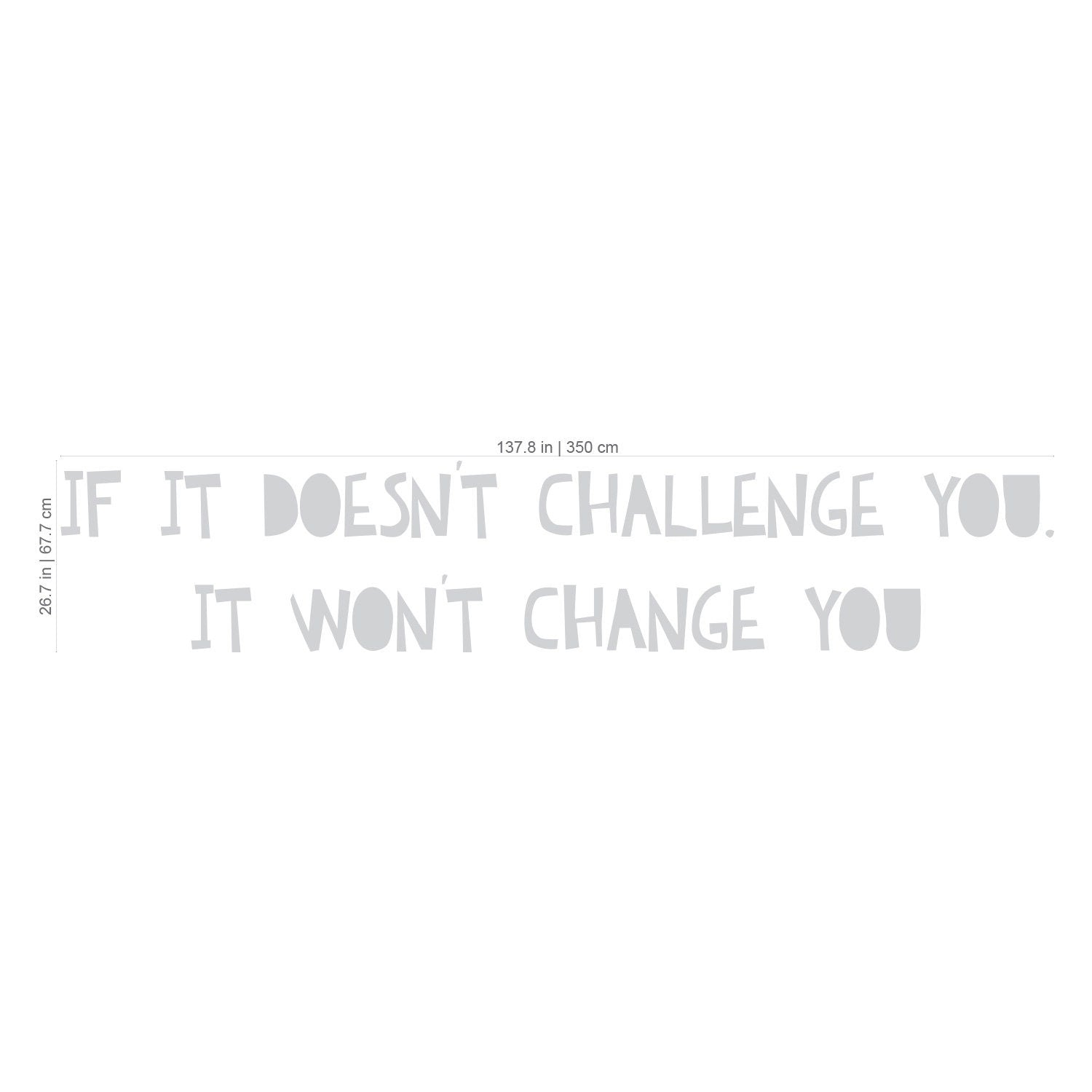 If it doesnt challenge you , classroom decor , teacher motivation, classroom quotes, classroom decoration, school motivation - SKU:CLA5-2