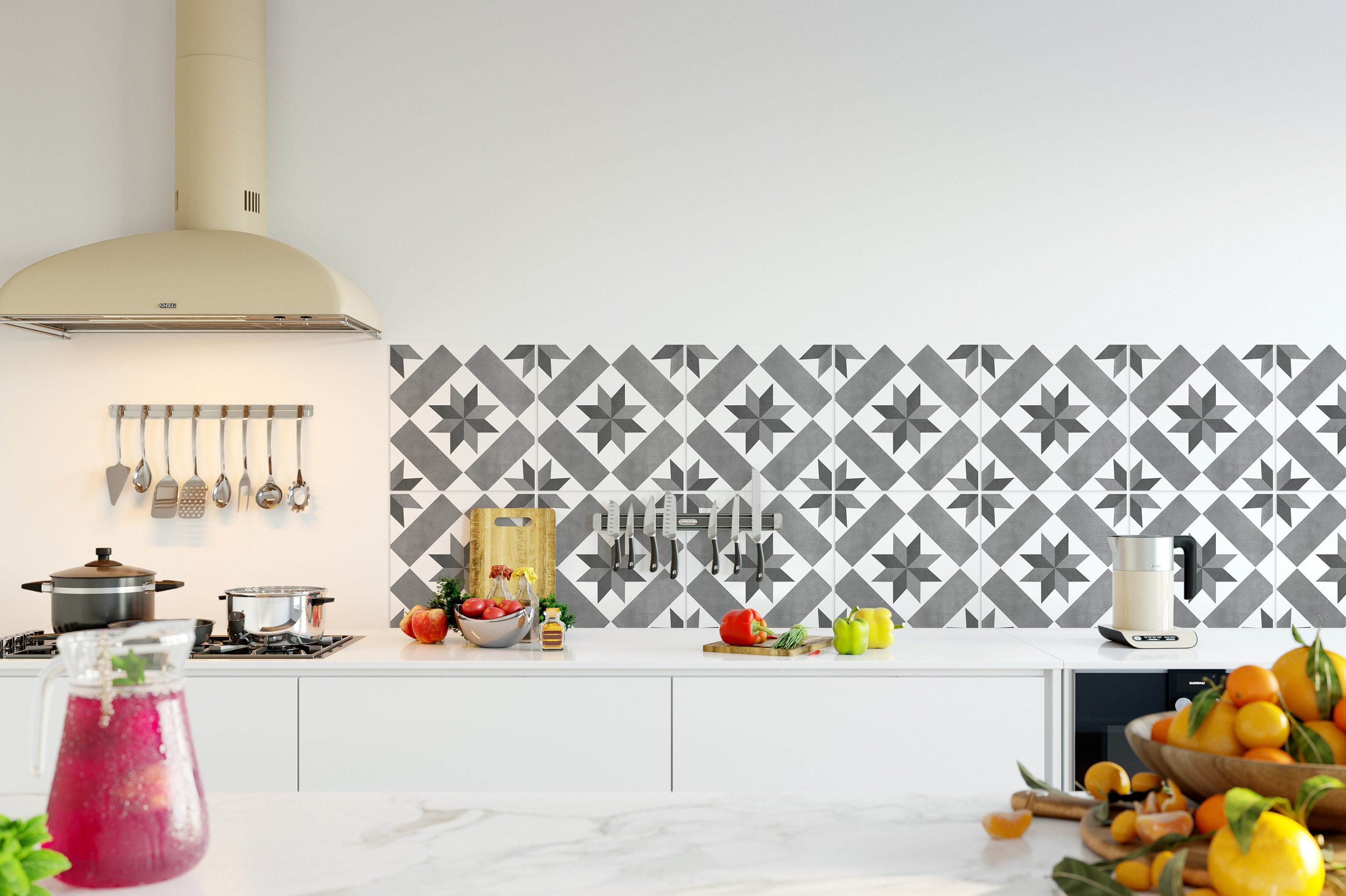 Decorazione della Cucina, Dunkirk, Kitchen Backsplash, Kitchen Tile, Roll Tile Stickers, Splashback, SKU:RT19-3