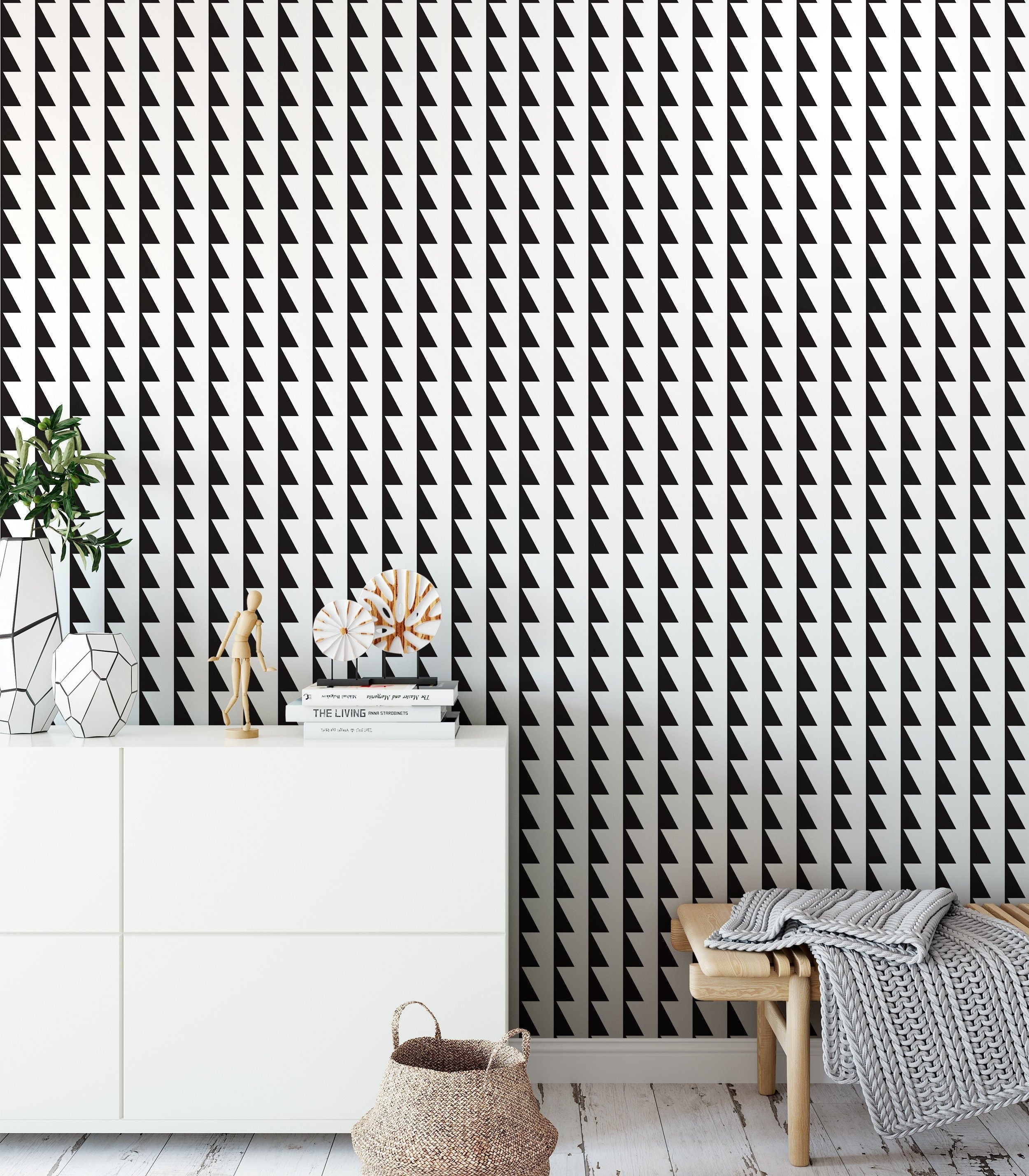 Wallpaper Roll - Small Patterns - Black and White - SKU:WRBW01-0