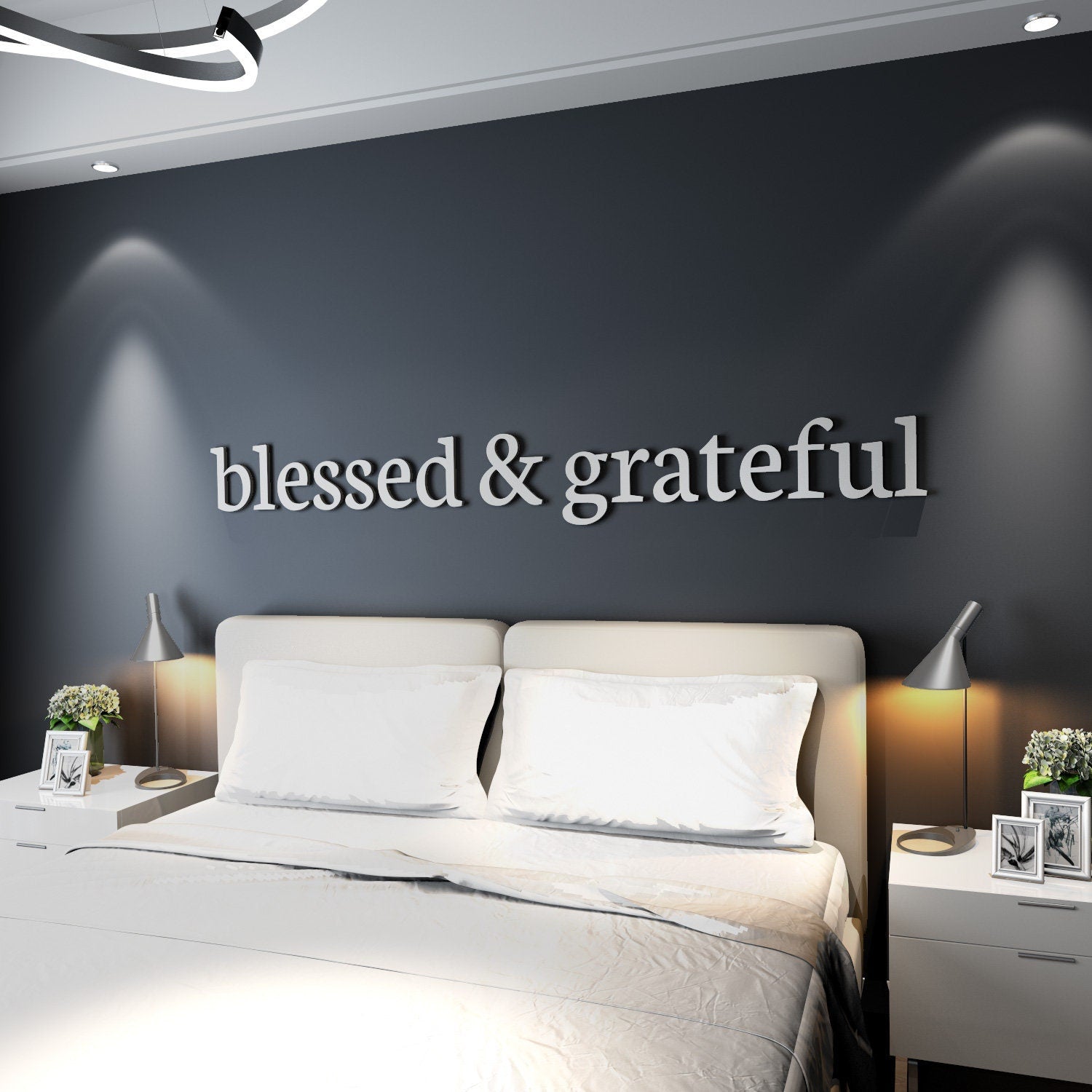 Blessed and Grateful , Thankful sign, Thankful Quote Blessed & Grateful , Thankful Quote, Grateful Blessed Life - SKU:BLES-0