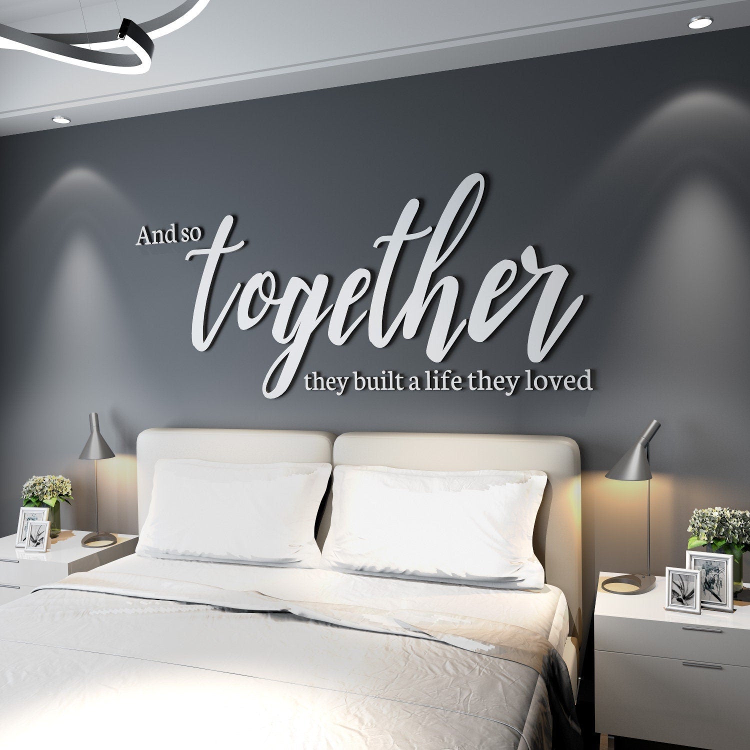 And So together, they built a life they loved 3d letters , Couple Quotes, Housewarming Gift, Wedding, Anniversary Gift, gift - SKU:TOGE-0