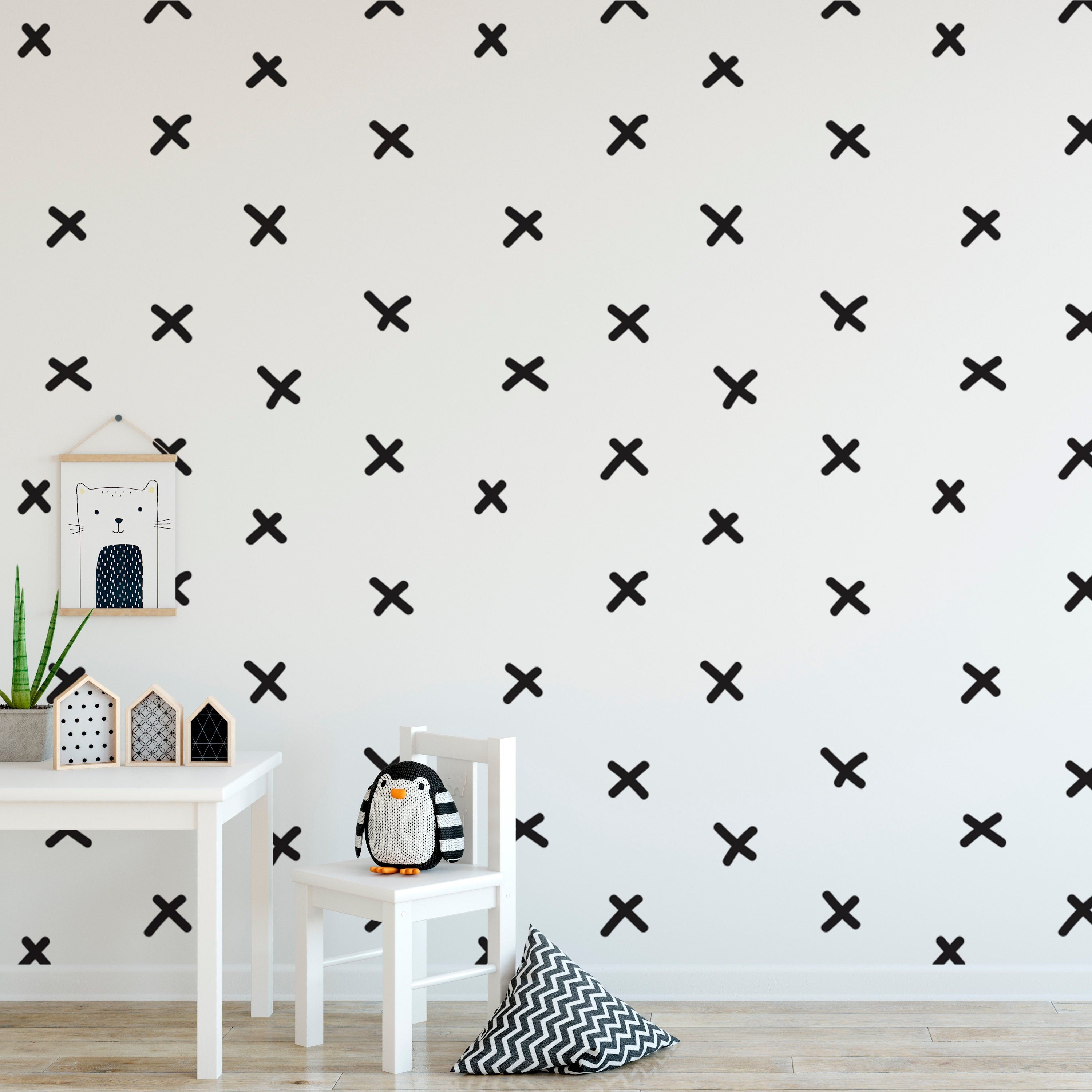 Minimalist Art - Removable Wallpaper - Doodle Art - Self-adhesive - Peel and Stick - Fabric Wallpaper- Wall Mural - Wallpaper - SKU: DOODLE-0