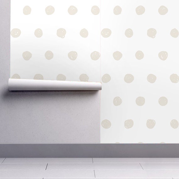 Geometric Dots Wallpaper - Modern Accent - Geometry - Wallpaper - Removable Wallpaper - Peel & Stick - Self Adhesive Fabric - SKU:GEODOT-3