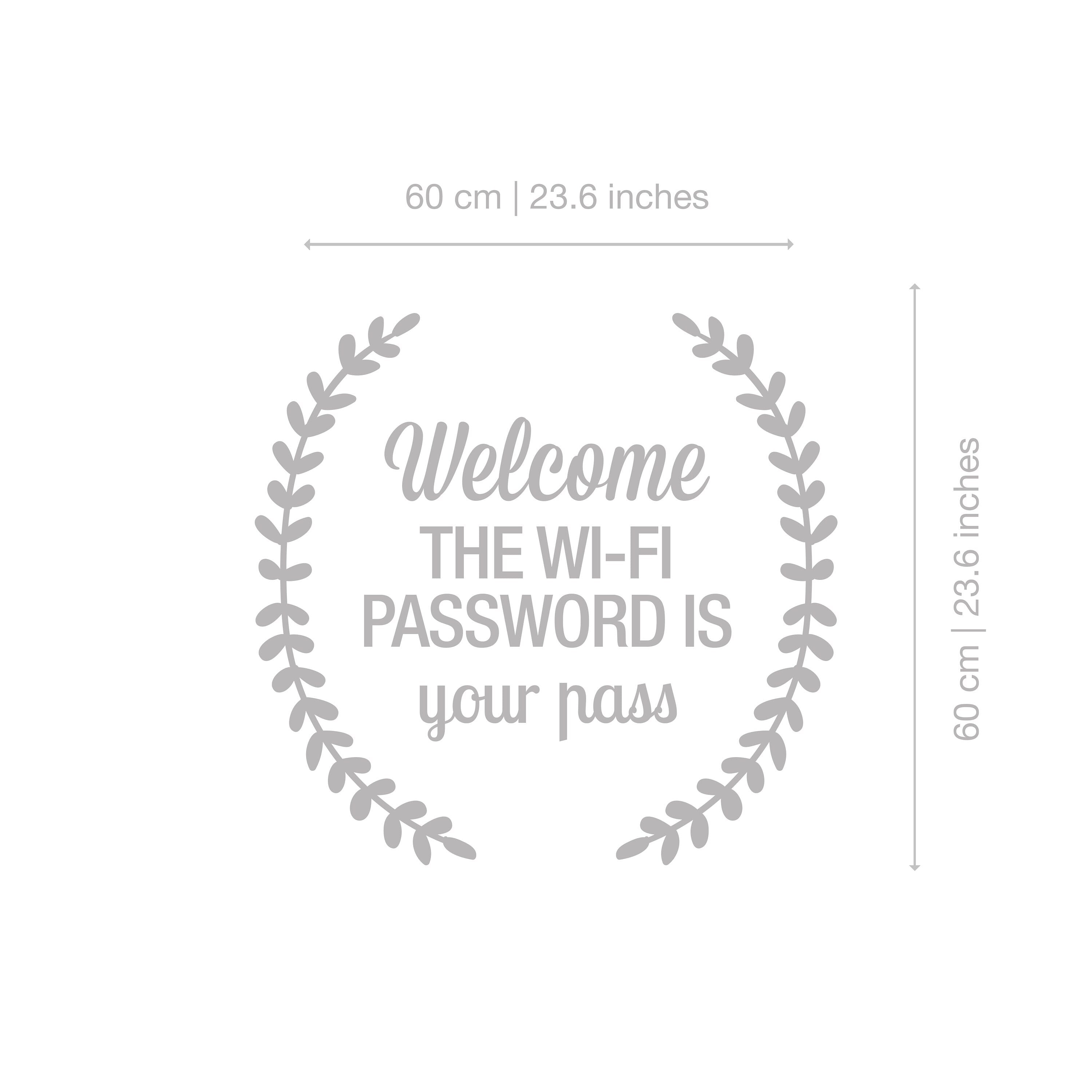 WIFI, Decal, Sticker, Wifi Password, Wifi Sign, Wifi Password Sign, Guest Room, Guest Room Sign, Guest Room Art, Guest Room Decor - SKU:WIFI-3