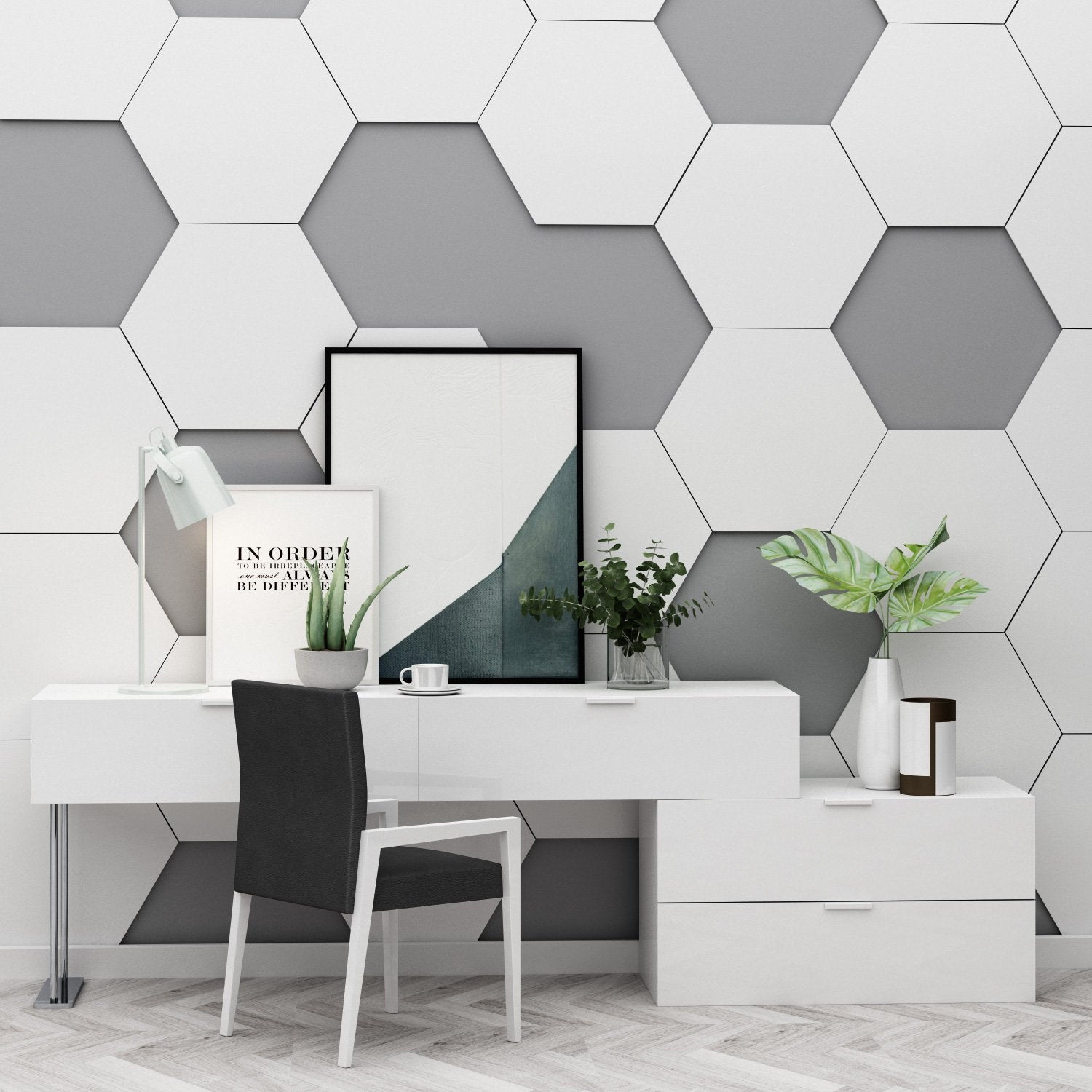 Honeycomb Decorative Wall Art, 30 Hexagons per pack, Hexagon Shape, Geometric Wall Design - SKU:HEX30-0