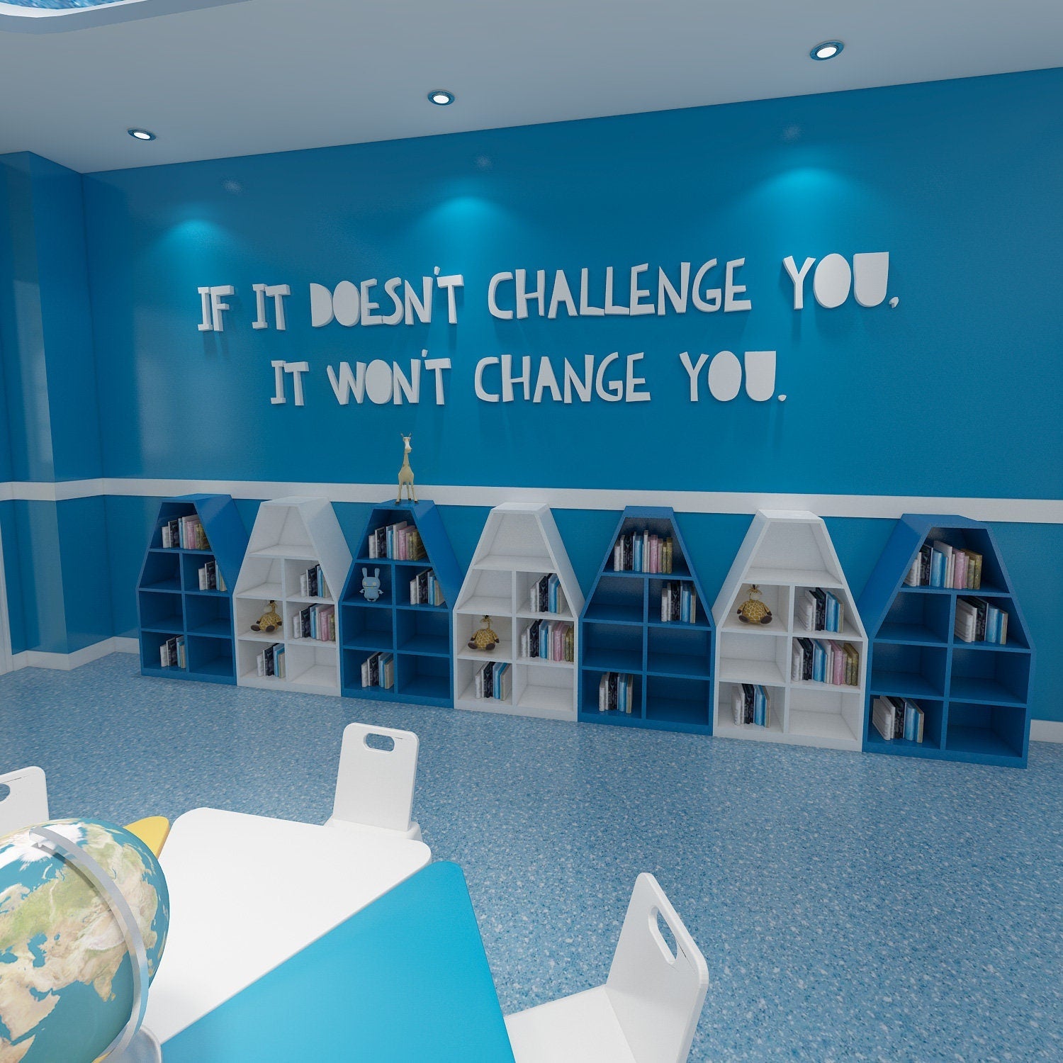 If it doesnt challenge you , classroom decor , teacher motivation, classroom quotes, classroom decoration, school motivation - SKU:CLA5-0