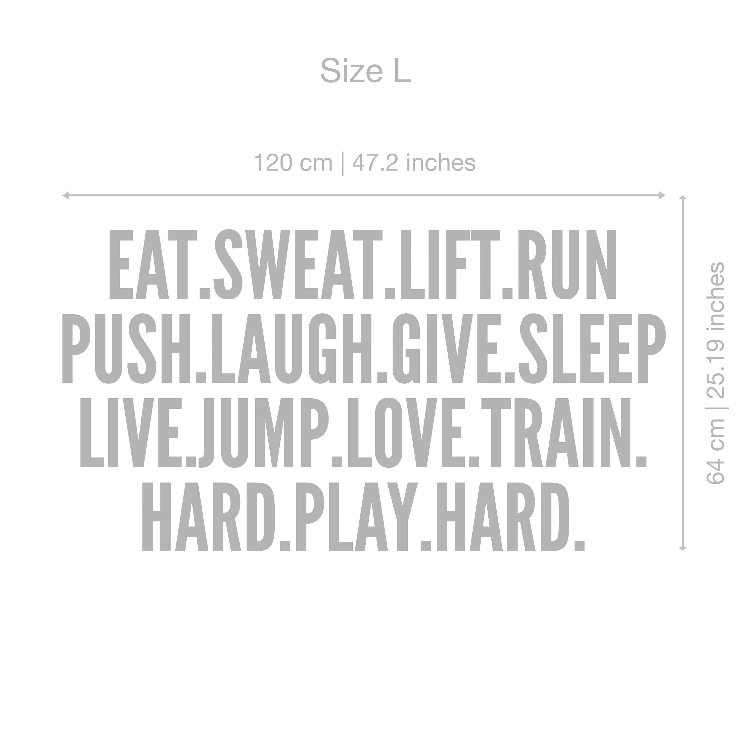 Gym, Quotes, Workout Stickers, Motivational Quote, Gym Wall Decal, Sports Decals, Exercise Sticker, Fitness Stickers, Wall Decal - SKU:ESLRP-2