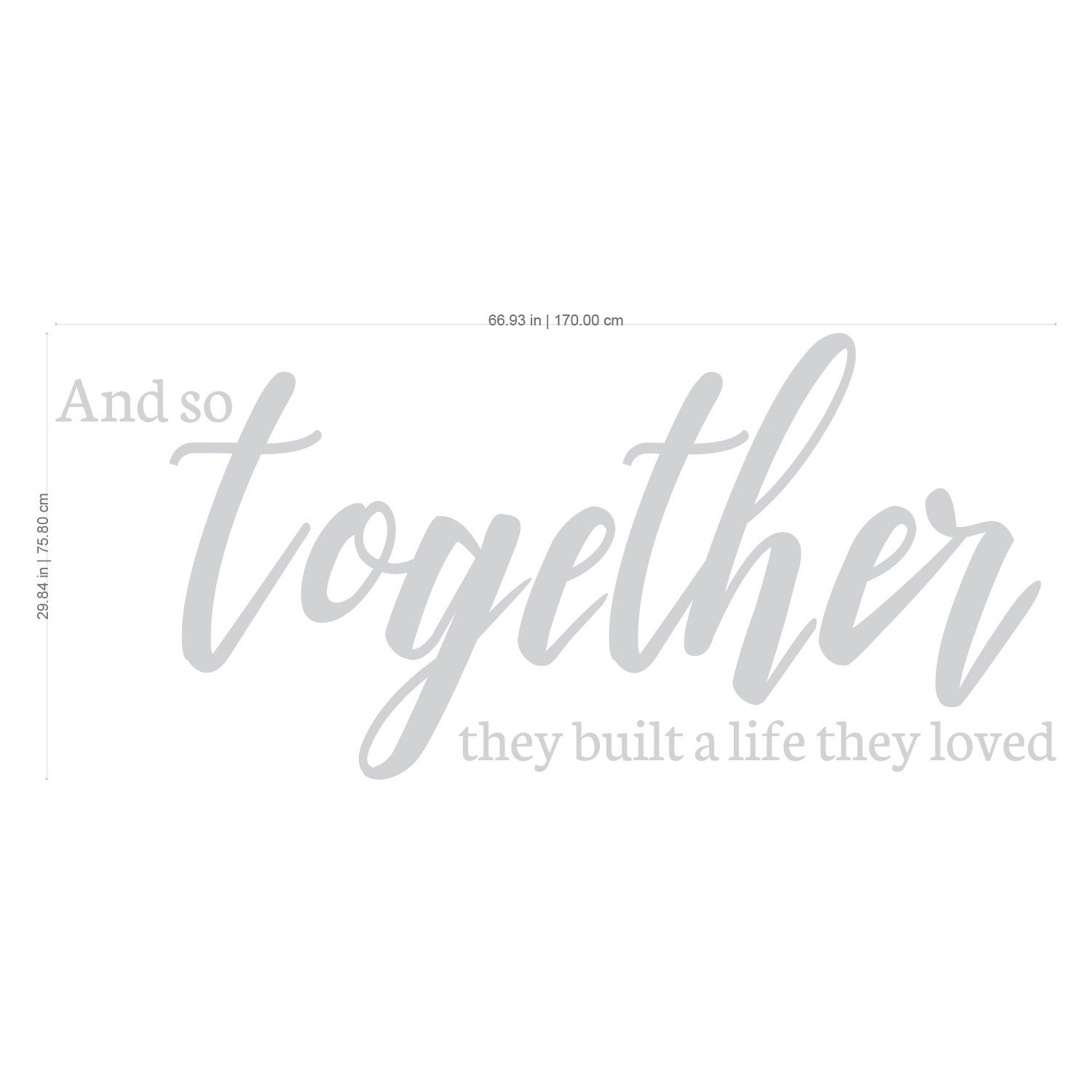 And So together, they built a life they loved 3d letters , Couple Quotes, Housewarming Gift, Wedding, Anniversary Gift, gift - SKU:TOGE-2