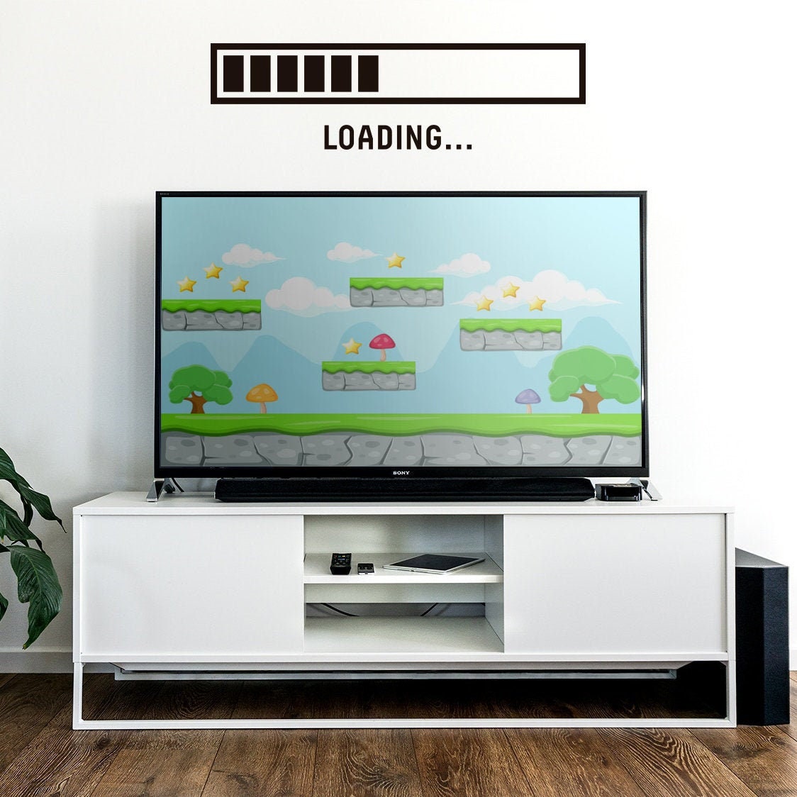 Game Decor - Gaming Decal - Gaming Stickers - Game Room - Loading bar - Loading… Sticker - SKU:LOAD-1