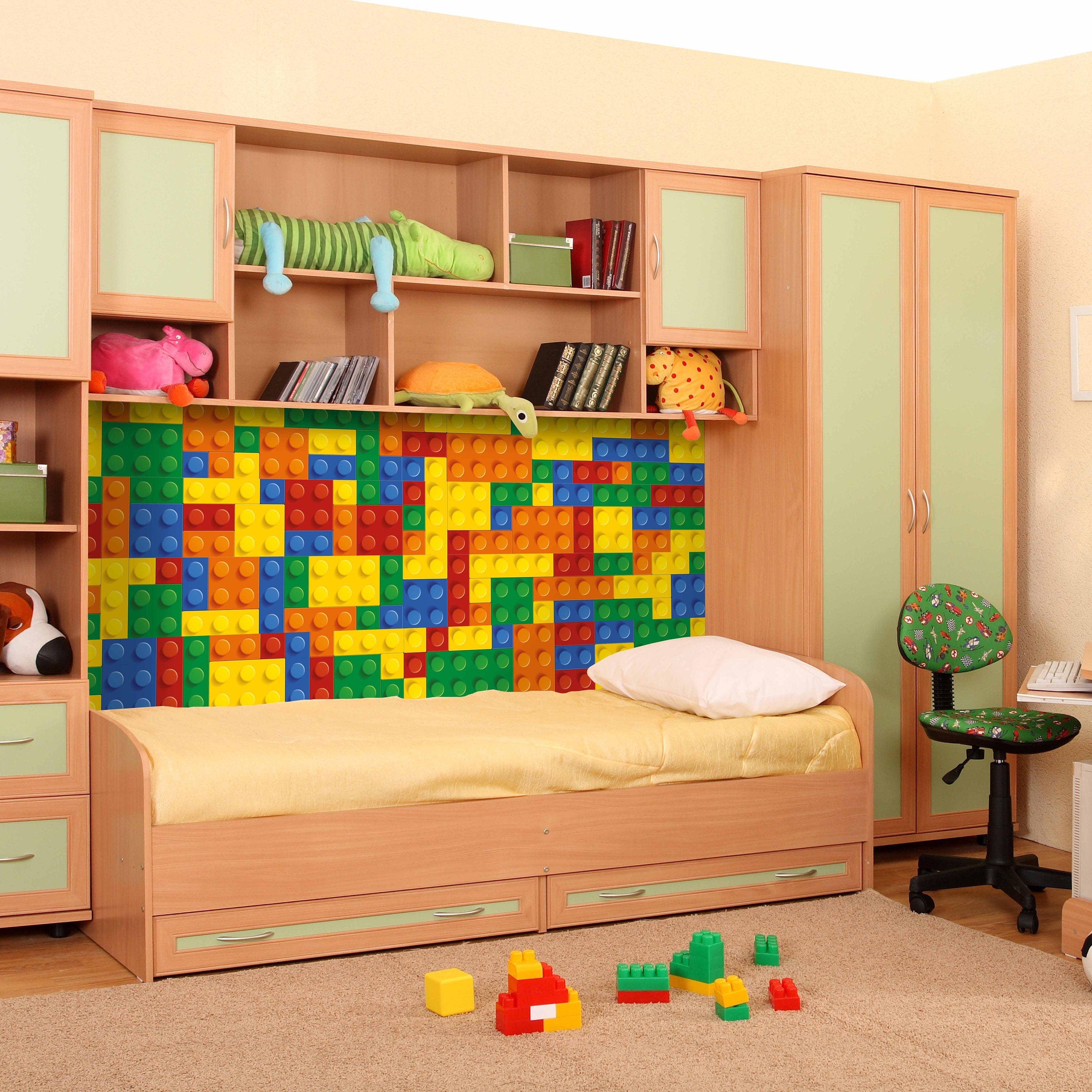 Bricks Border on Wall - Building Blocks - Bricks wall decal - Nursery Stickers - Kids Stickers - SKU:BRICKINF-2