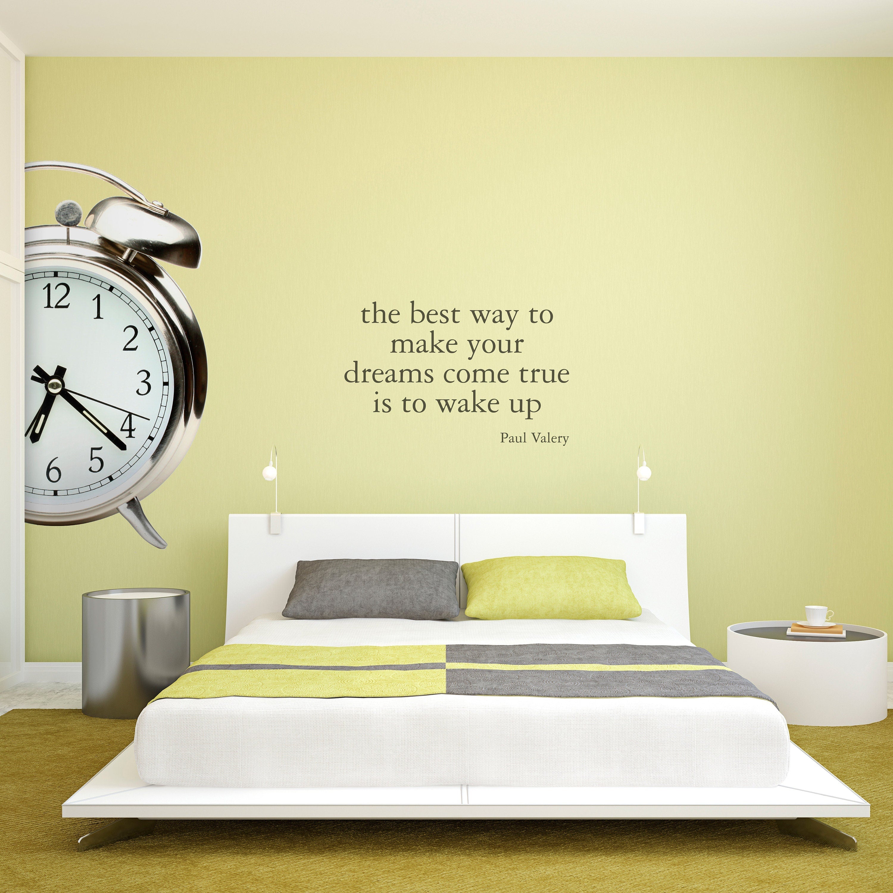 Wake Up, Paul Valery Quotes, Wall Art, Clock Decal, Decals, Stickers, Wall Decals, Wall Stickers, Wall Decor, Print Art, Print - SKU:BESTWAY-2