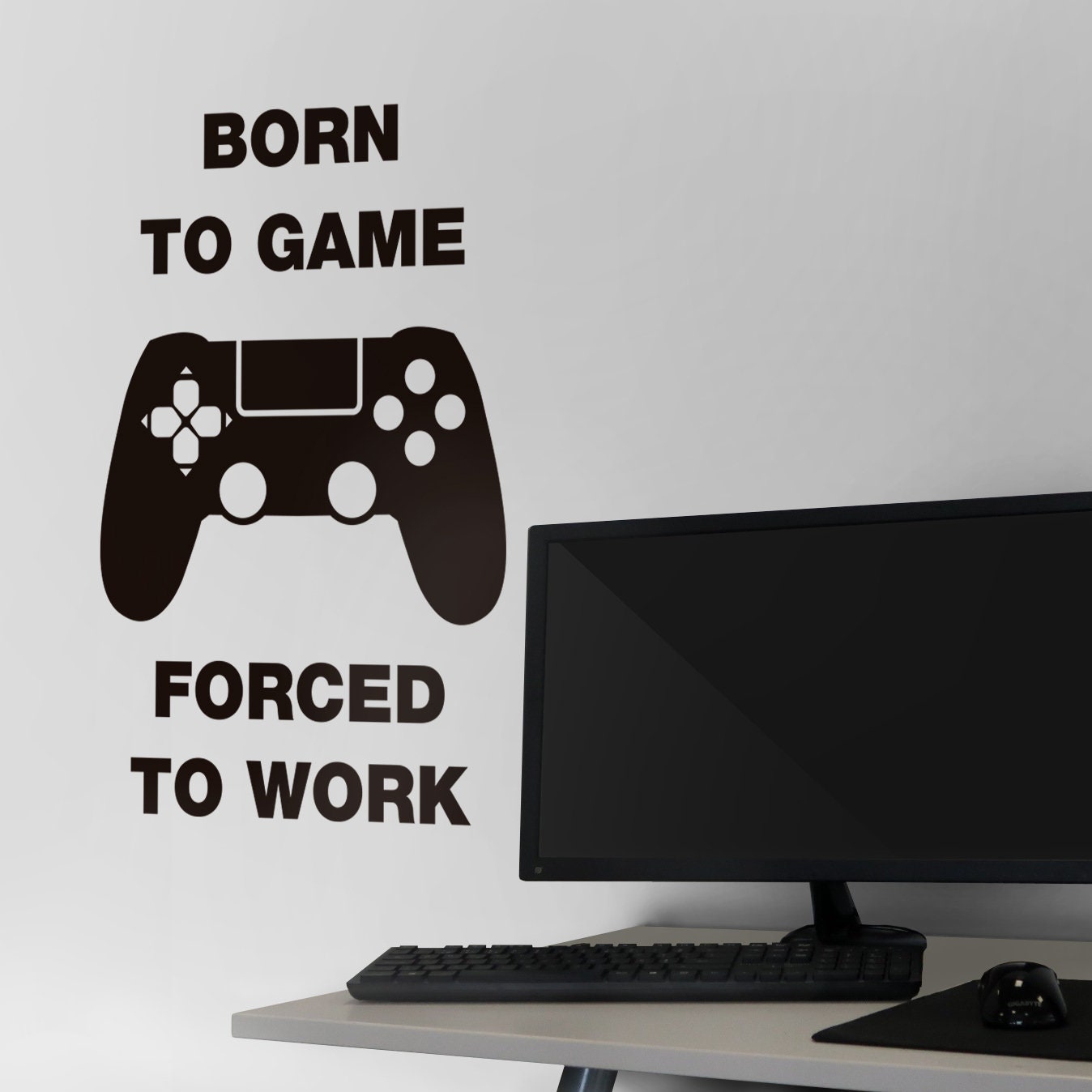 Game Decor - Gaming - Gaming Decor - Gaming Decal - Gaming Stickers - Game Room - Born to Game - SKU:BTGFW-1