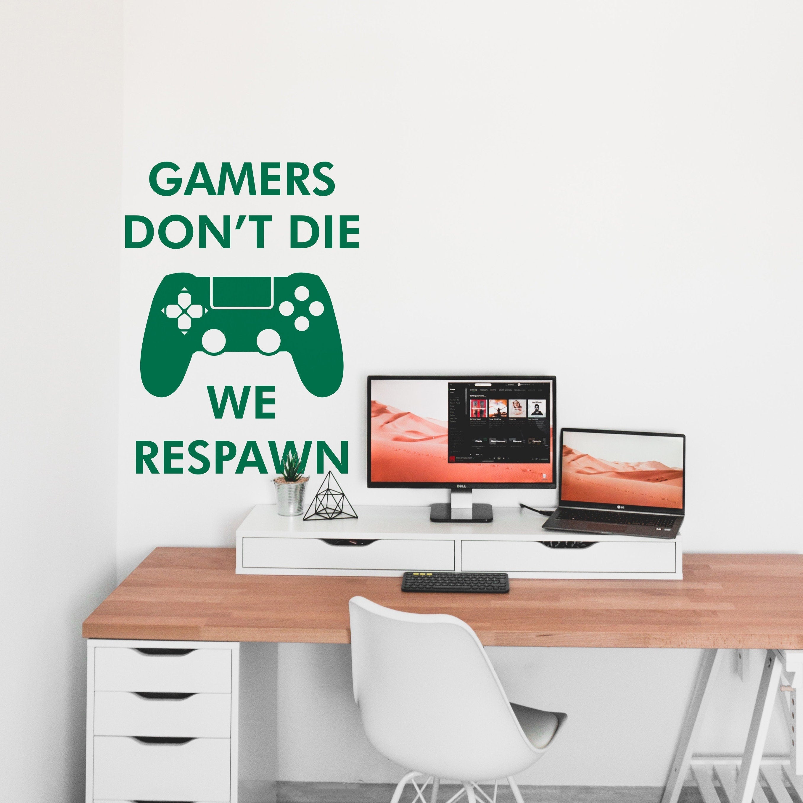 Game Decor - Gaming Decor - Gaming Decal - Gaming Stickers - Game Room - Gamers dont die - SKU:GDDR-0