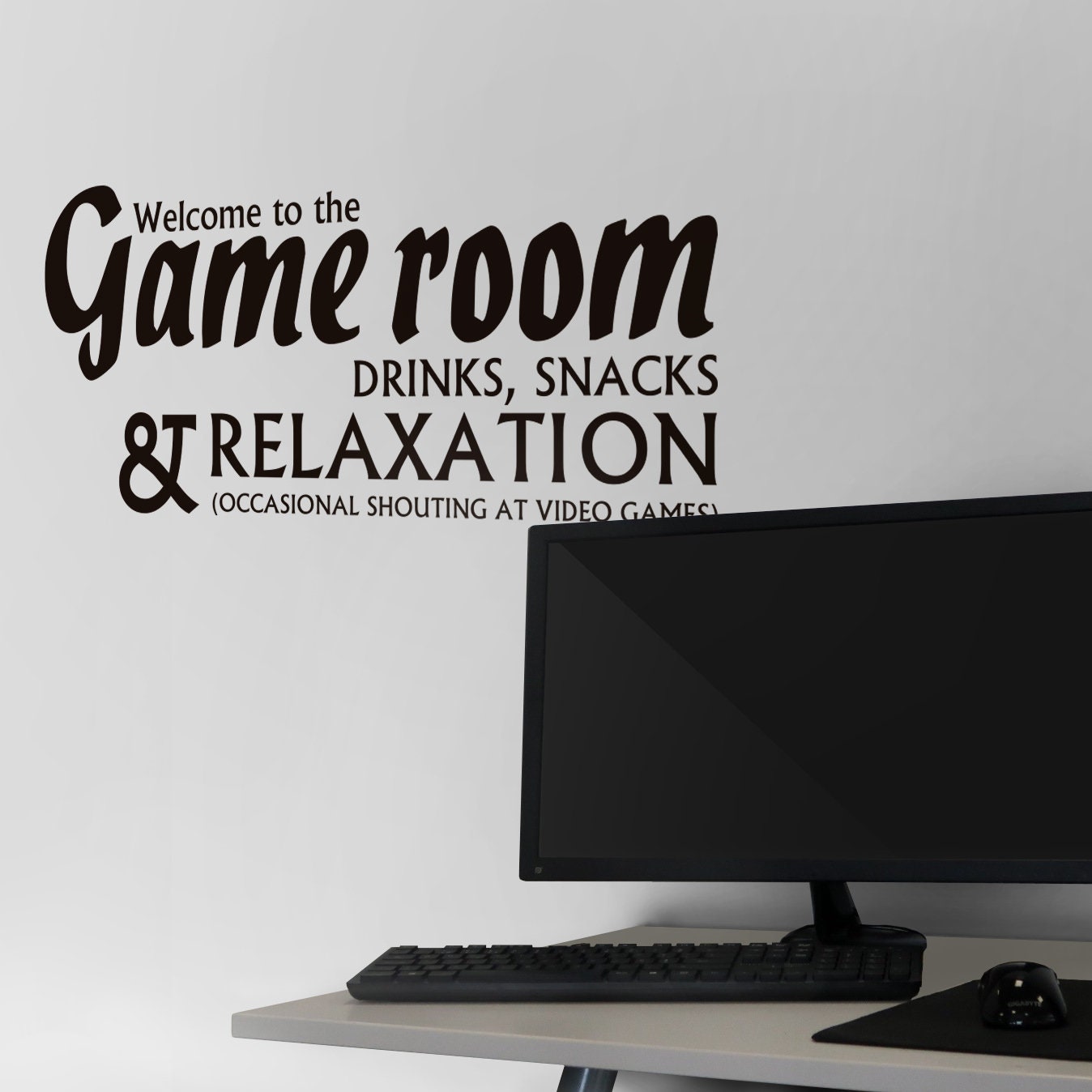 Game Decor - Gaming - Gaming Decor - Gaming Decal - Gaming Stickers - Game Room - Welcome to the Game Room - SKU:WTGR-1