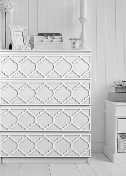 Trellis, Furniture Appliques, DIY, Makeover, Furniture Decor, Malm Kis, Furniture Hardware, Lattice, Ornaments, SKU:Trellis-0