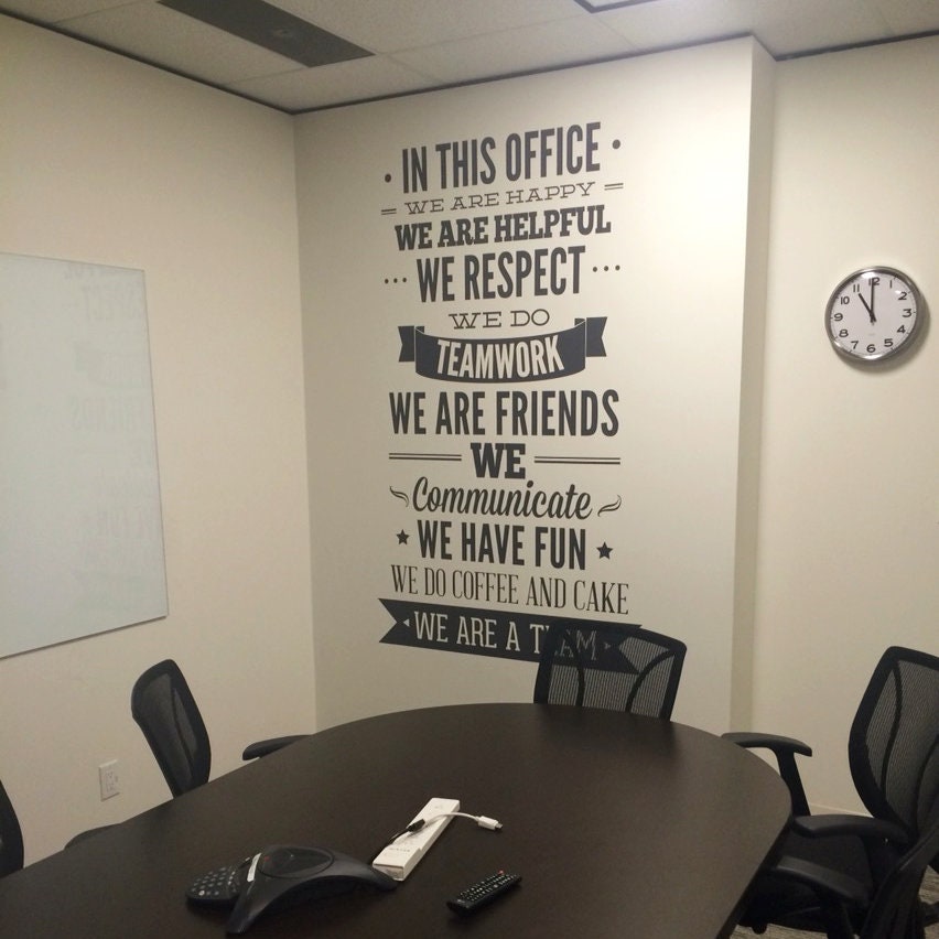 Office Decor Typography - Wall Art Sticker, In This Office for walls or furniture - Office Sticker  - Motivational Decals - SKU:THOFFSTK-1