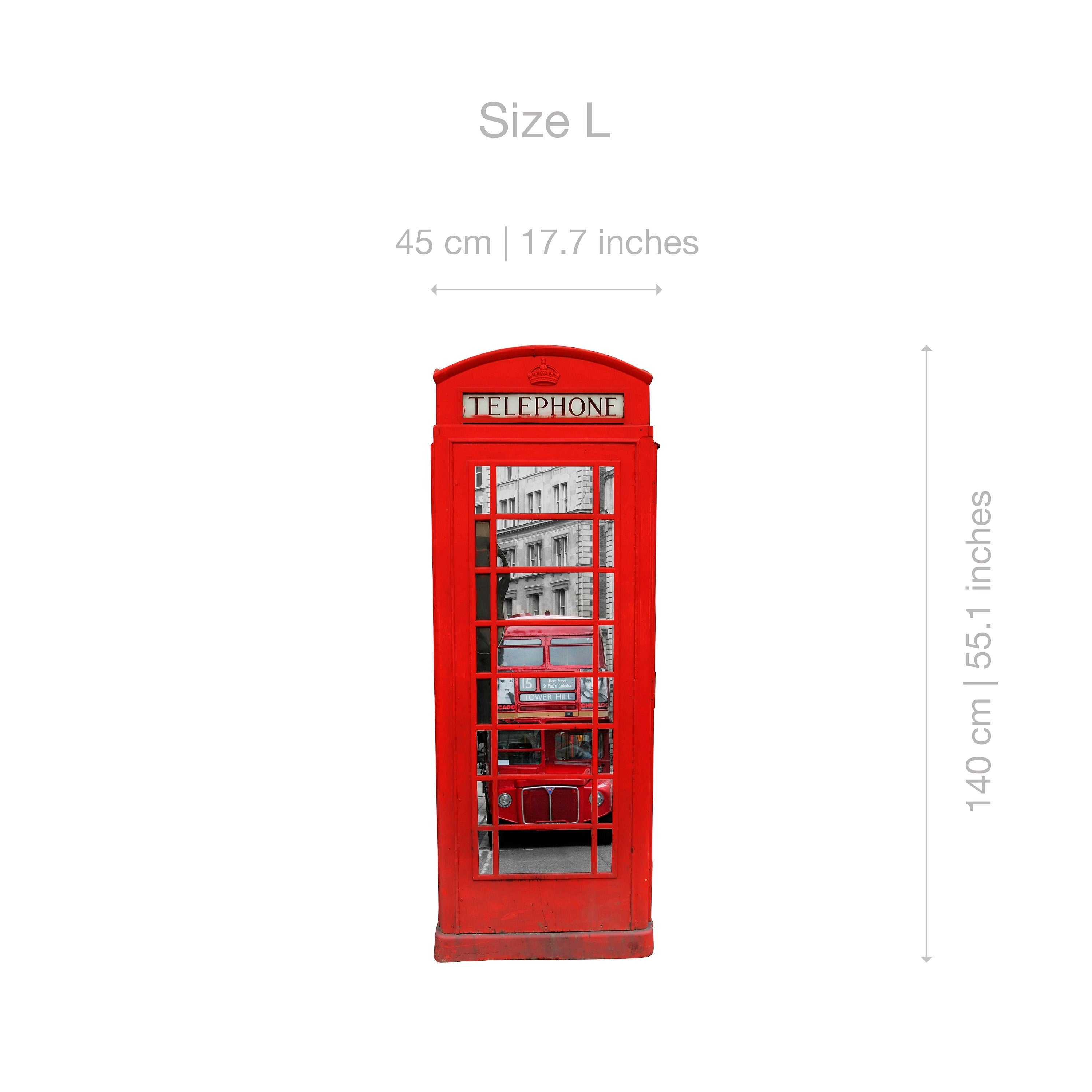 London, Phone Booth, London Phone Booth,  Red Phone Booth, Decal, British, Wall Art, Wall Decals, Wall Stickers, Gifts, Travel - SKU:LONDPHO-2