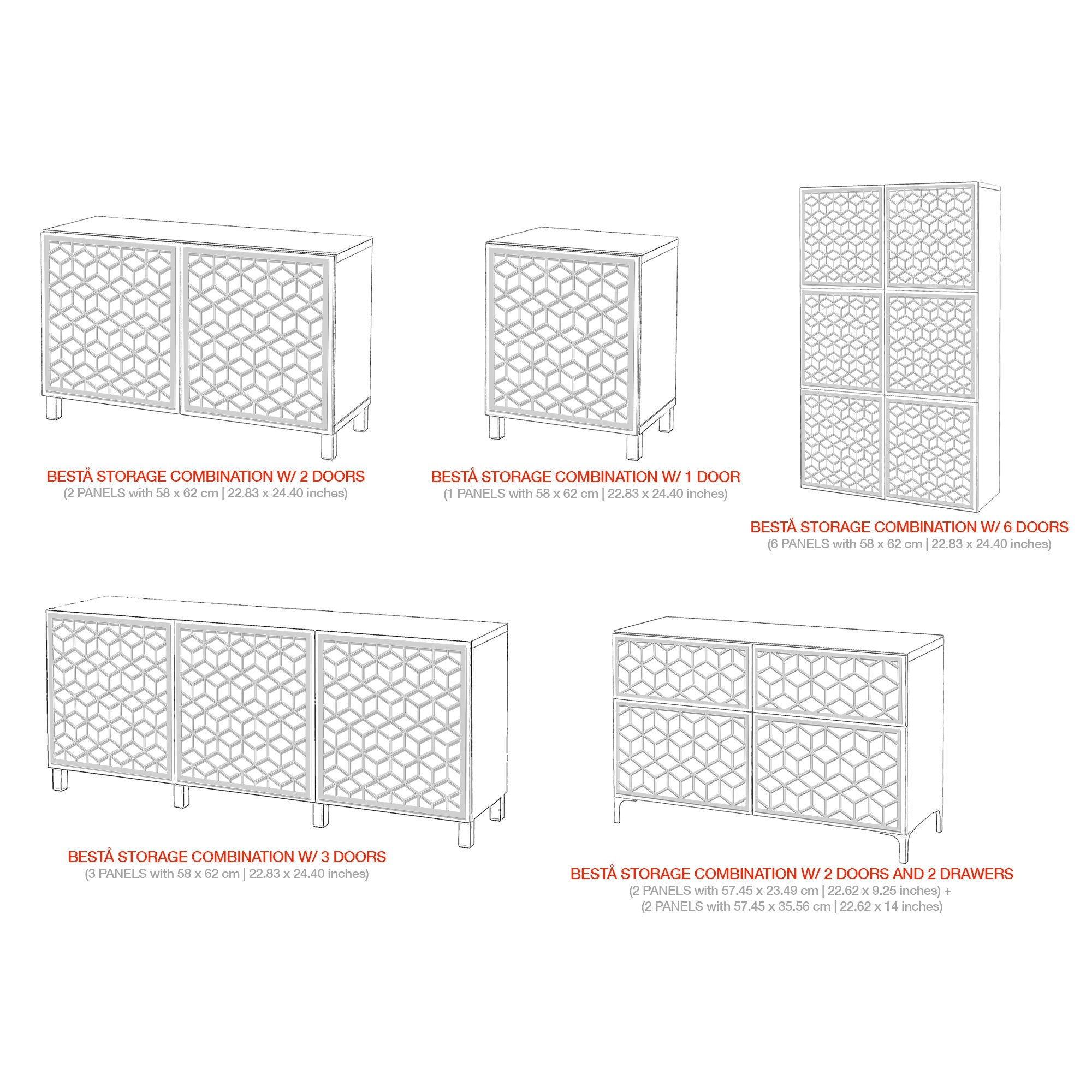 Sintra, BESTA Kits, Decorative, Furniture Panels, Furniture Decor, Furniture Overlays -Fretwork Panels, Mirrored Furniture, SKU:SIBE-2