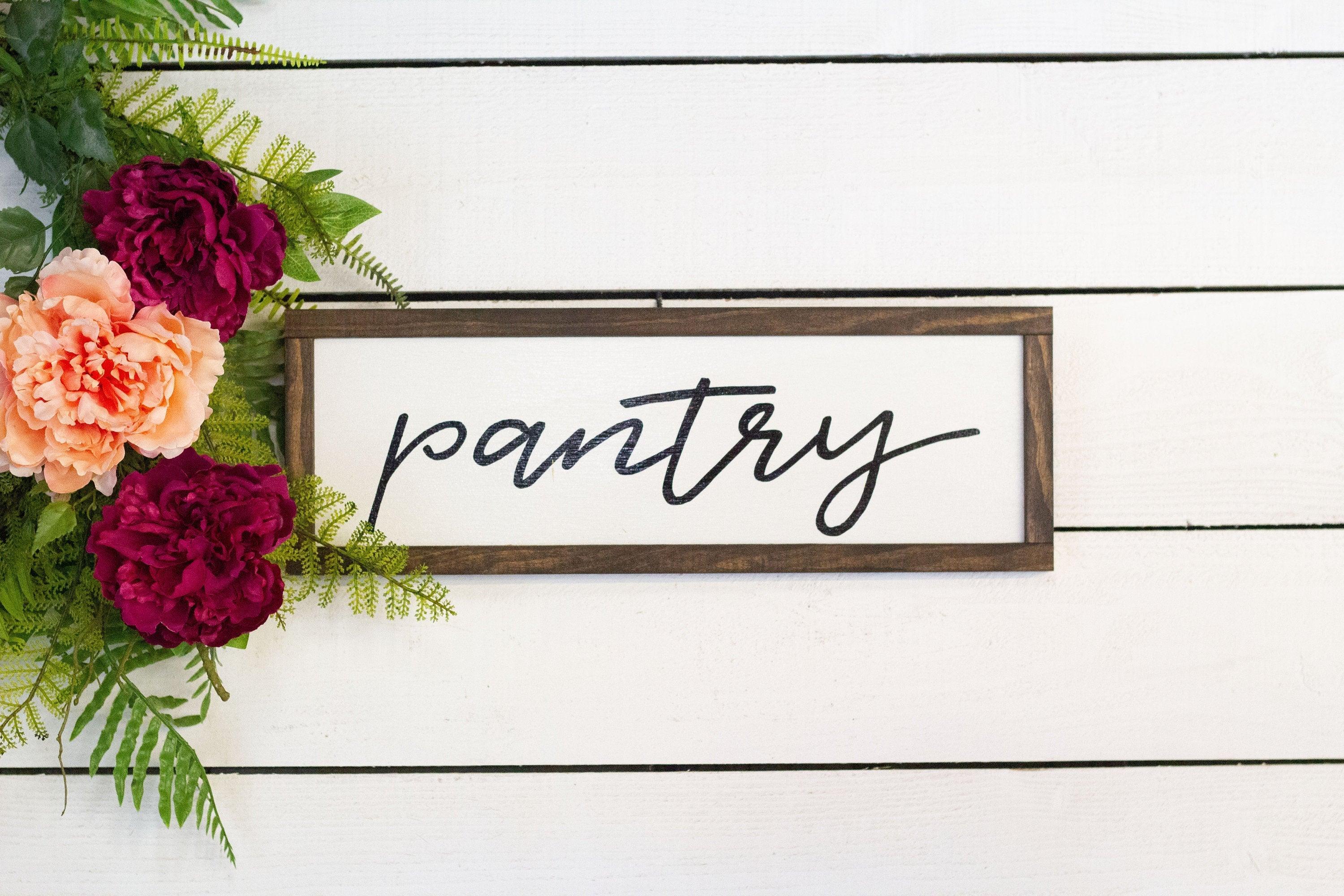 pantry wood sign - PRHOMZ