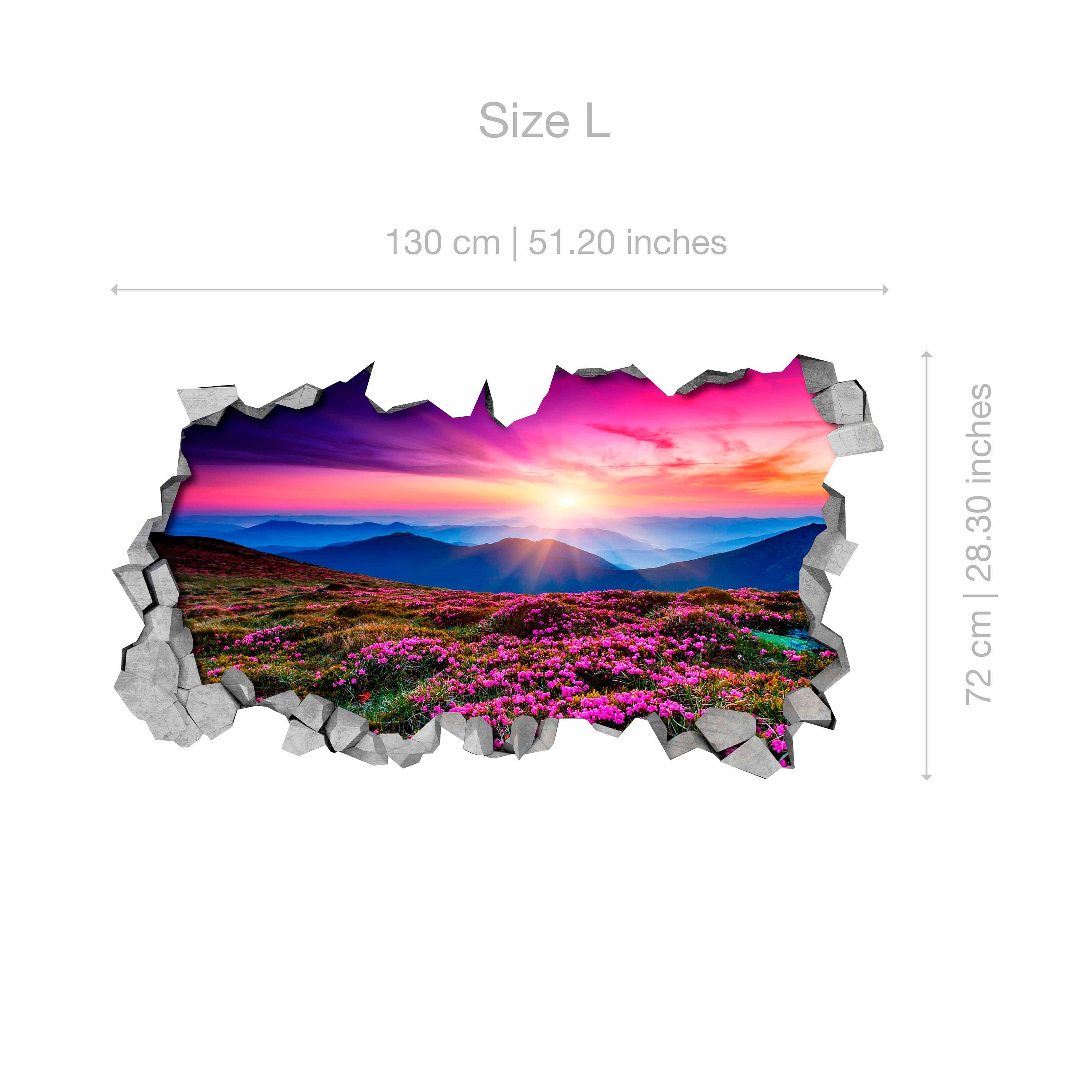 Purple Landscape - 3d Wall Stickers - 3d Wall Art - Wall Sticker - Wall Decal - 3d Wallpaper - 3d wall decals - 3d printed - SKU: PL3DW-3