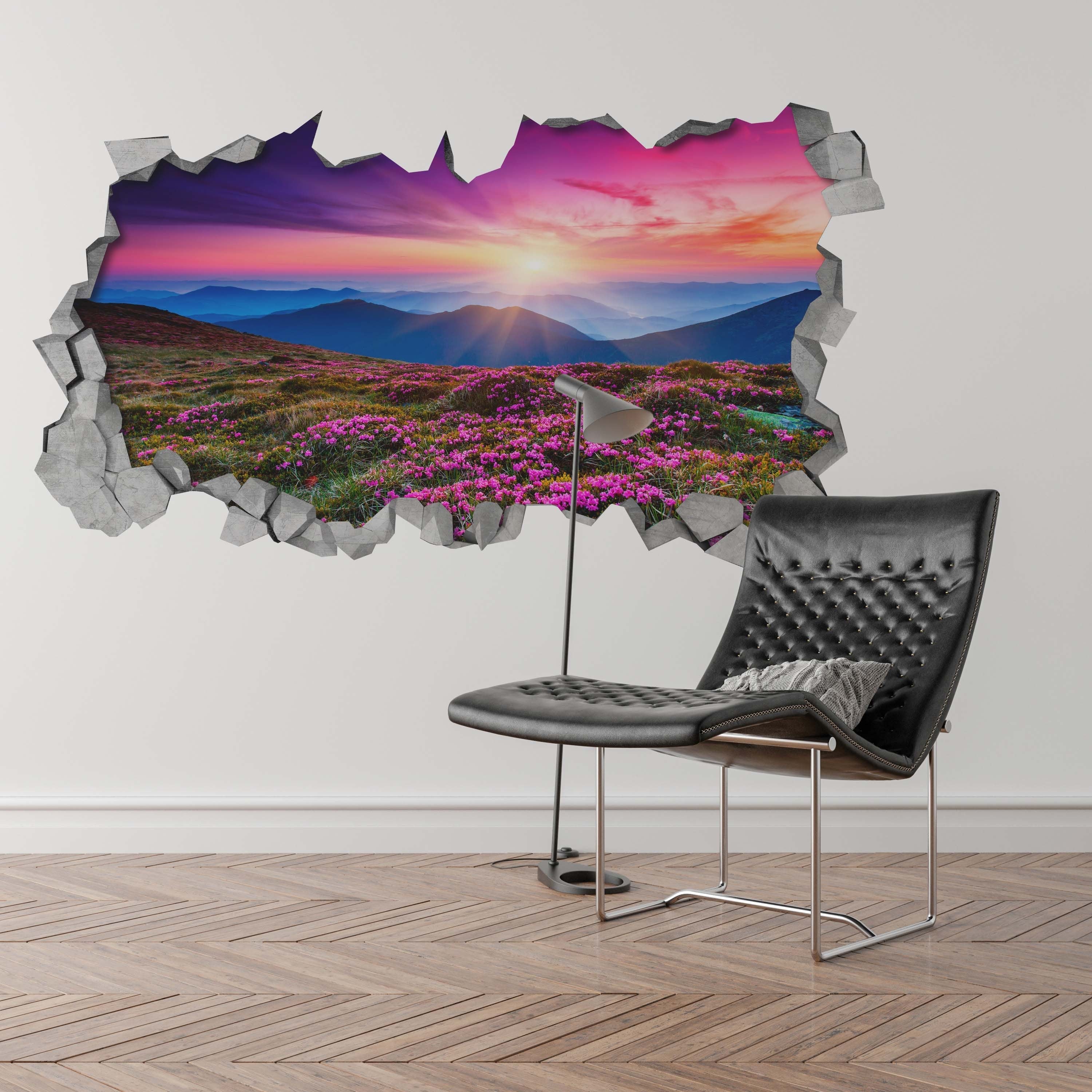 Purple Landscape - 3d Wall Stickers - 3d Wall Art - Wall Sticker - Wall Decal - 3d Wallpaper - 3d wall decals - 3d printed - SKU: PL3DW-0