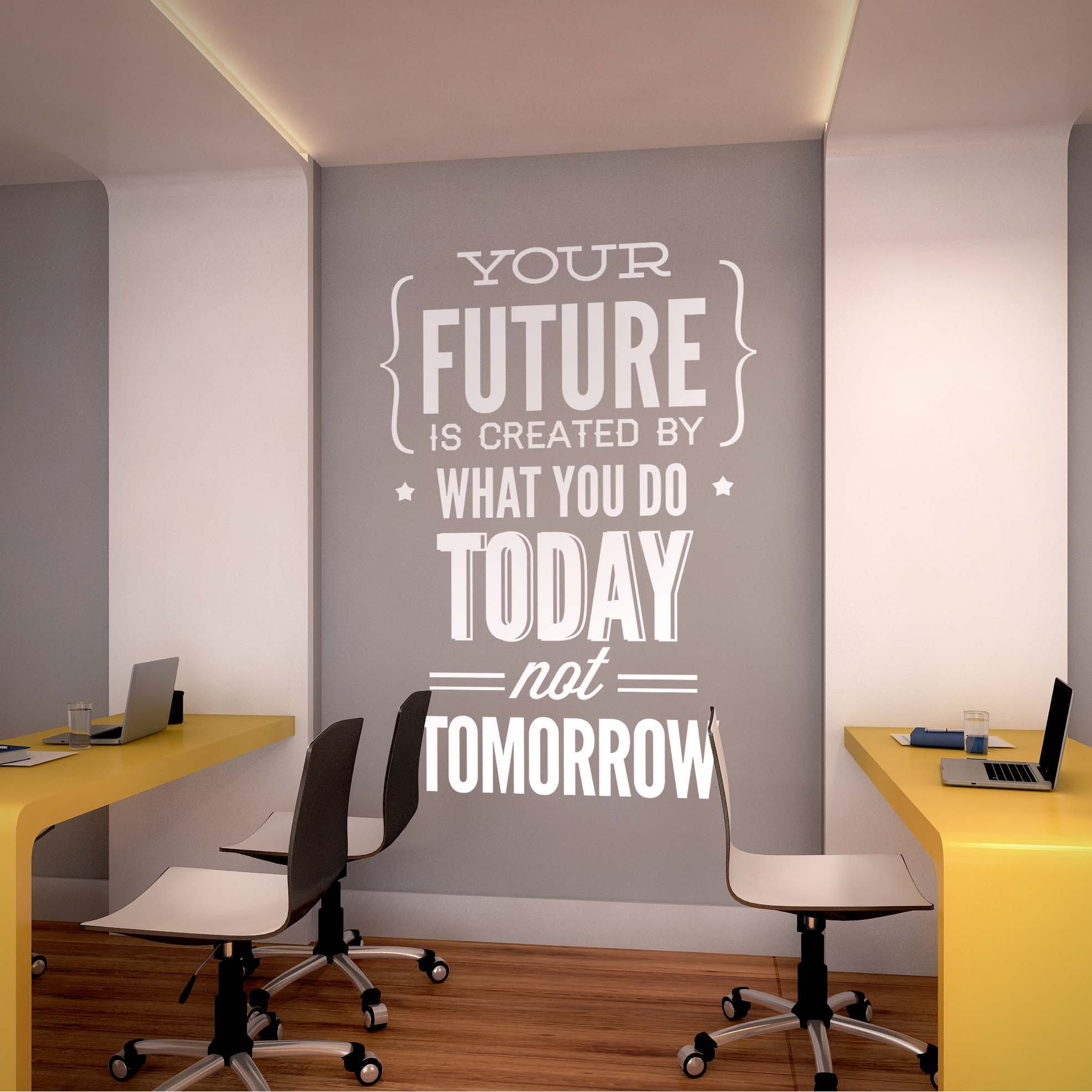 Typography Stickers Office Decor - Your Future Today - Inspirational Stickers Motivational Decals SKU:DOITSTICKER-1