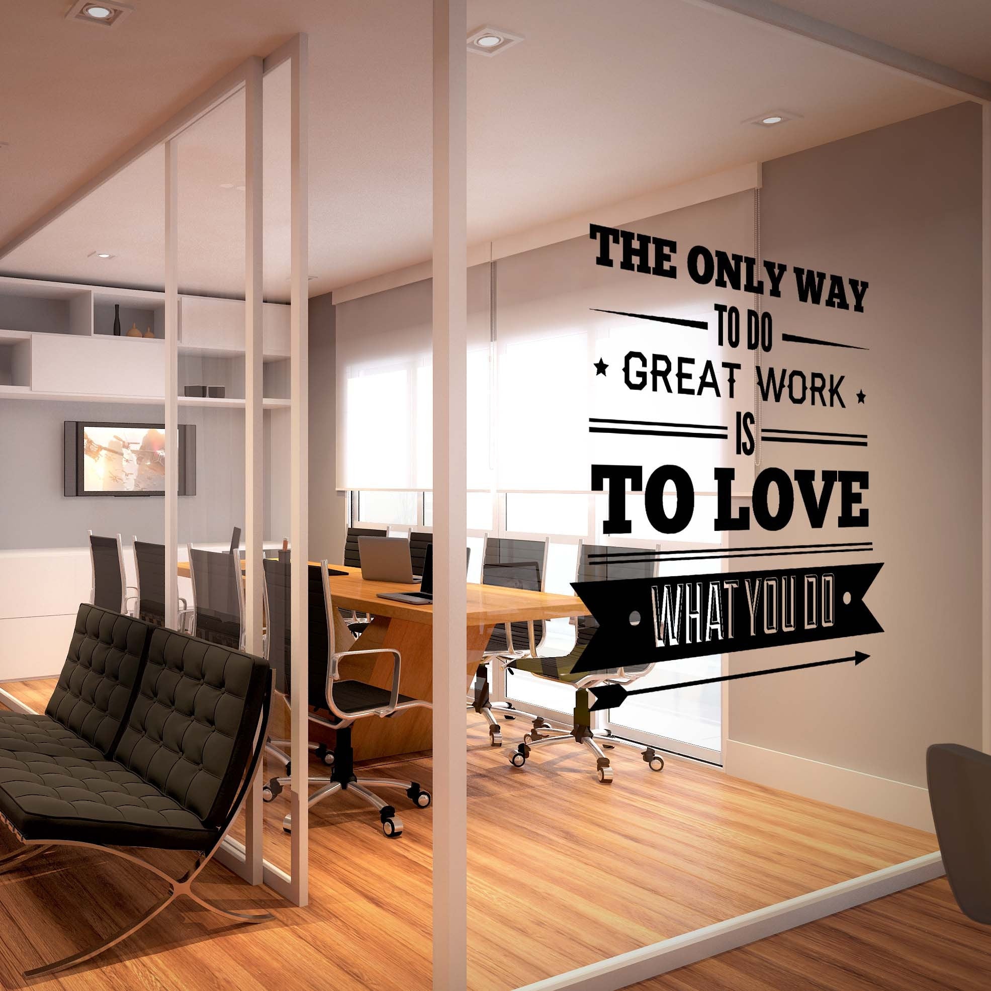 Great Work is to Love - Office Decor - Typography Stickers - Inspirational Stickers - Motivational  Quotes - SKU:OFFICESTICKER-1