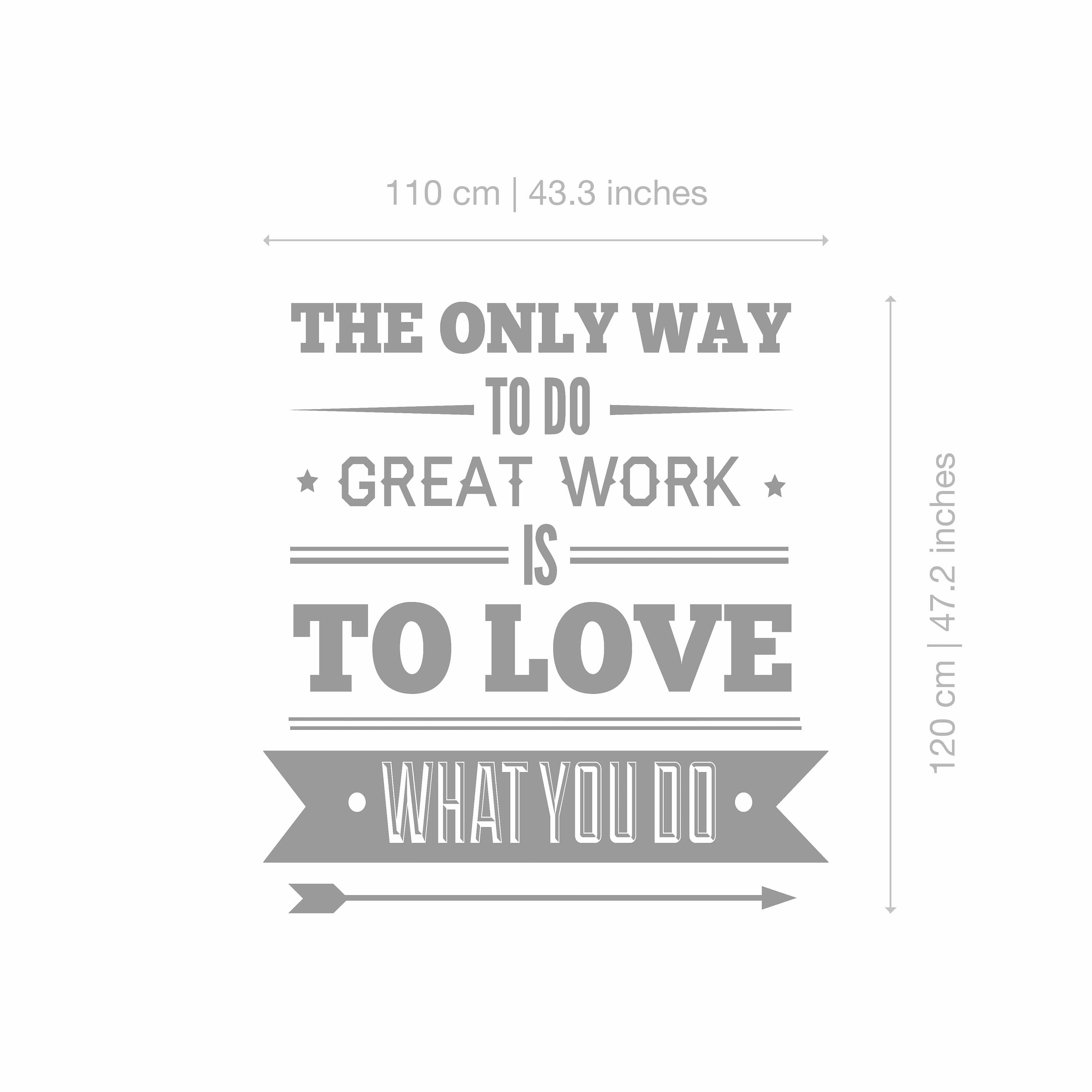 Great Work is to Love - Office Decor - Typography Stickers - Inspirational Stickers - Motivational  Quotes - SKU:OFFICESTICKER-3