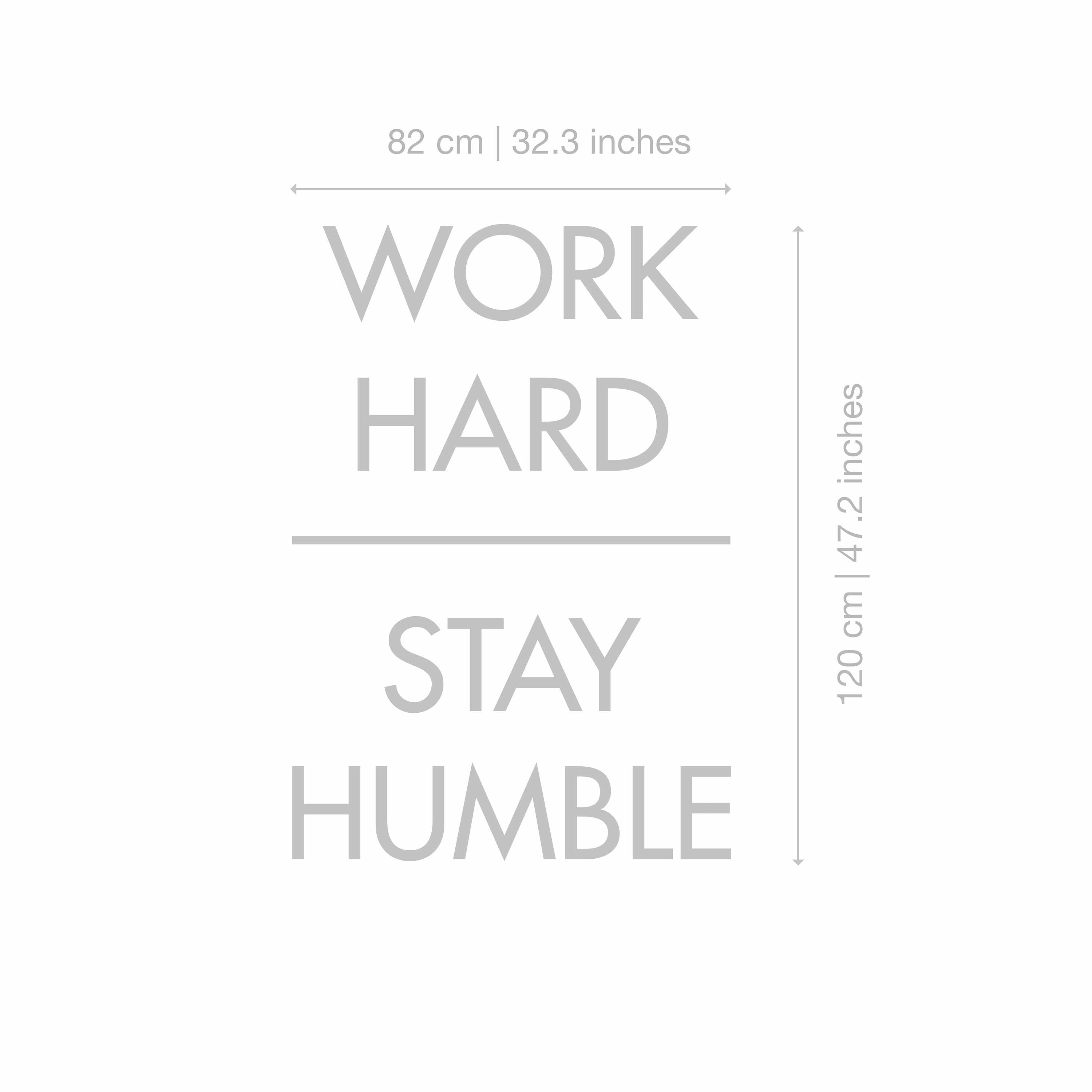 Office Decor - Work Hard Stay Humble - Typography Stickers - Inspirational Stickers - Motivational Decals - SKU:WORKHSH-2