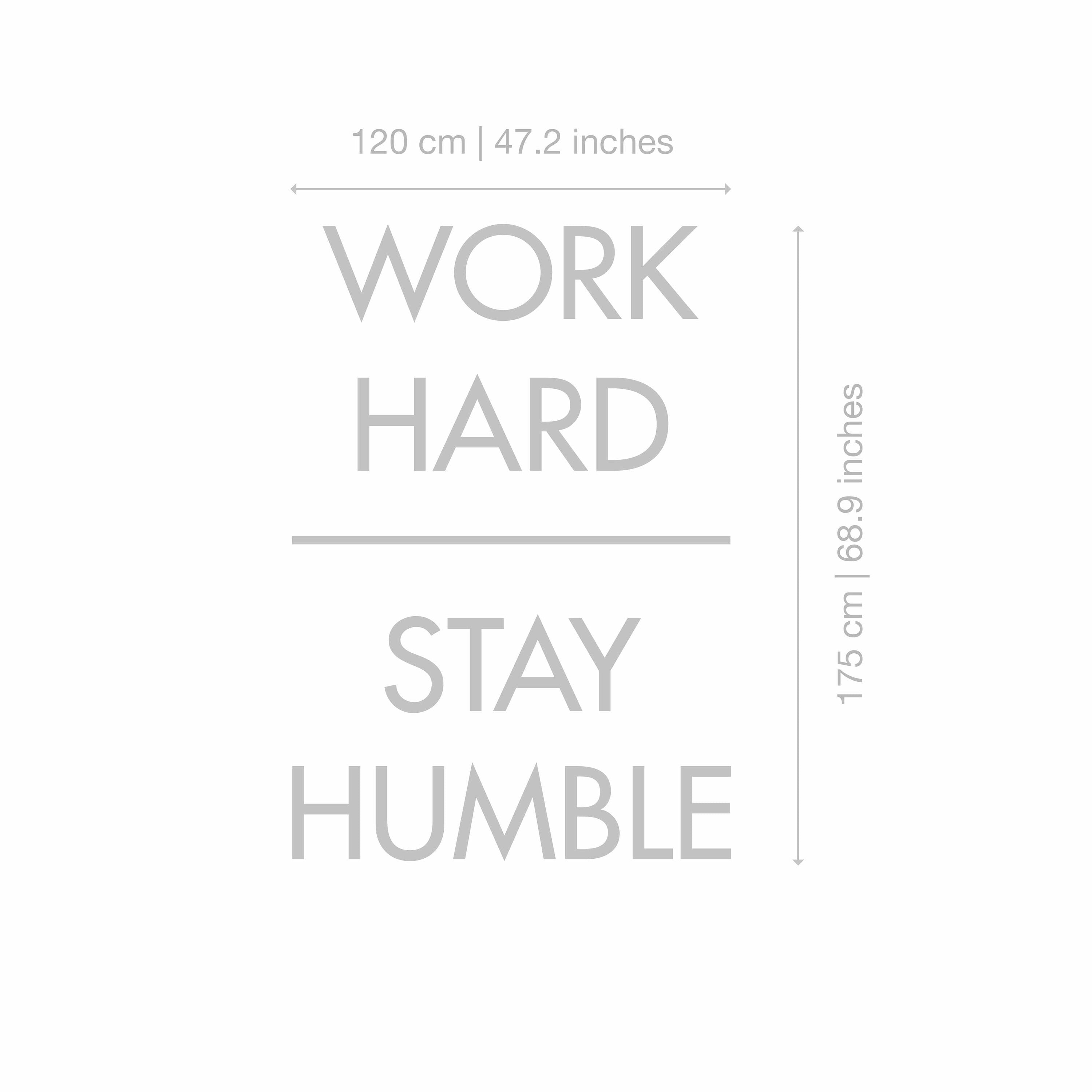 Office Decor - Work Hard Stay Humble - Typography Stickers - Inspirational Stickers - Motivational Decals - SKU:WORKHSH-3