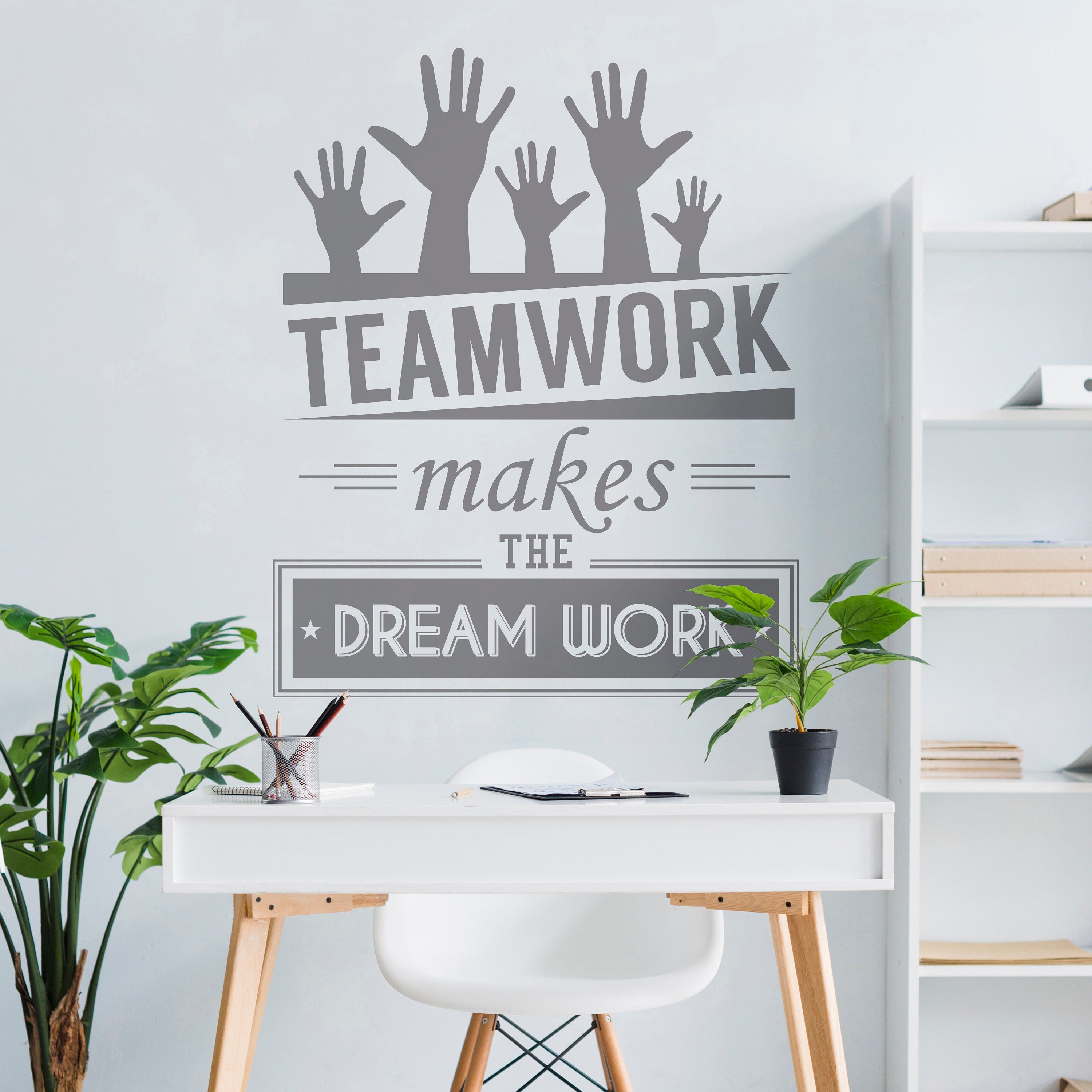 Teamwork makes the dream work - Teamwork  - Office Wall art - Corporate - Office supplies - Office Decor - Office Sticker - SKU:TWRK-1