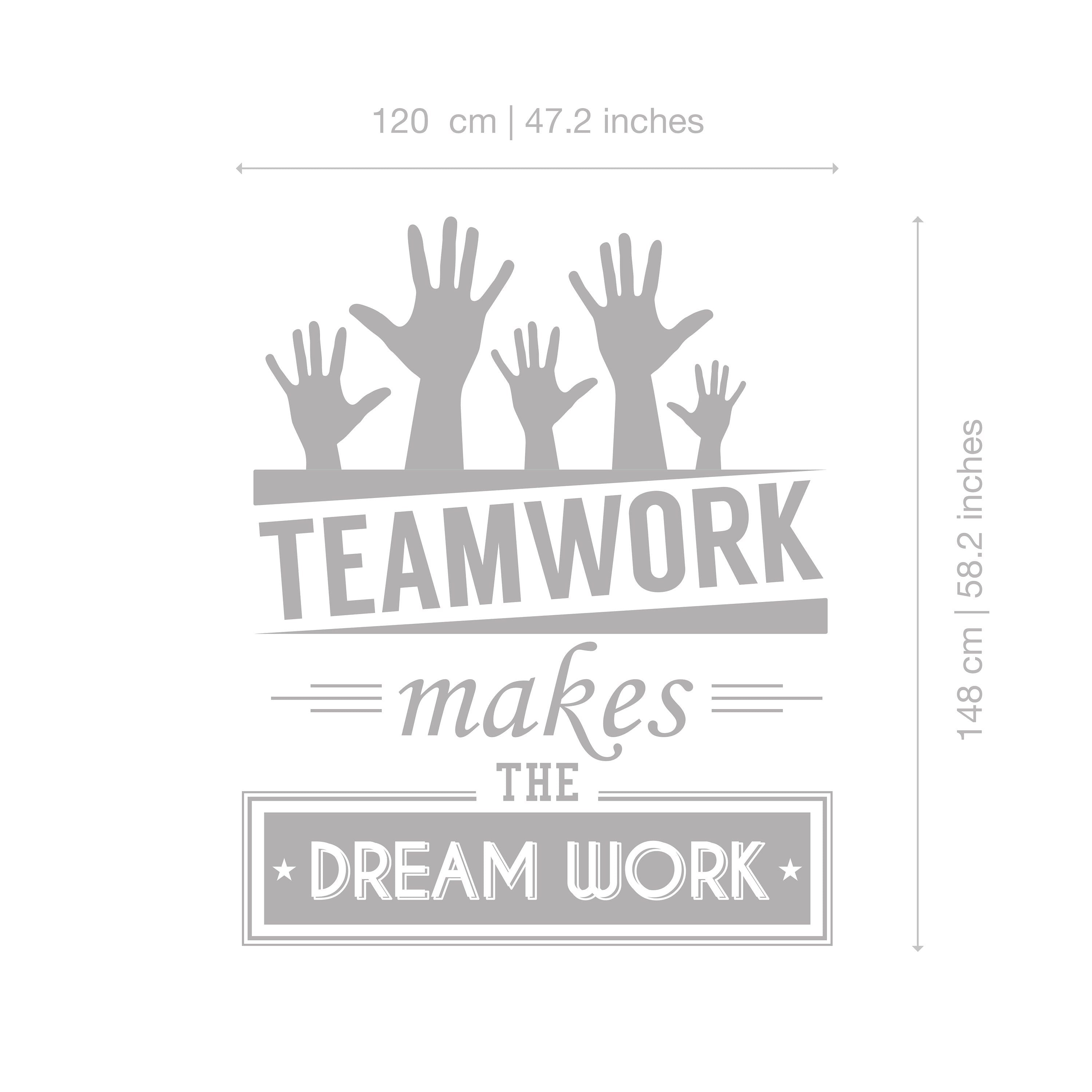 Teamwork makes the dream work - Teamwork  - Office Wall art - Corporate - Office supplies - Office Decor - Office Sticker - SKU:TWRK-2