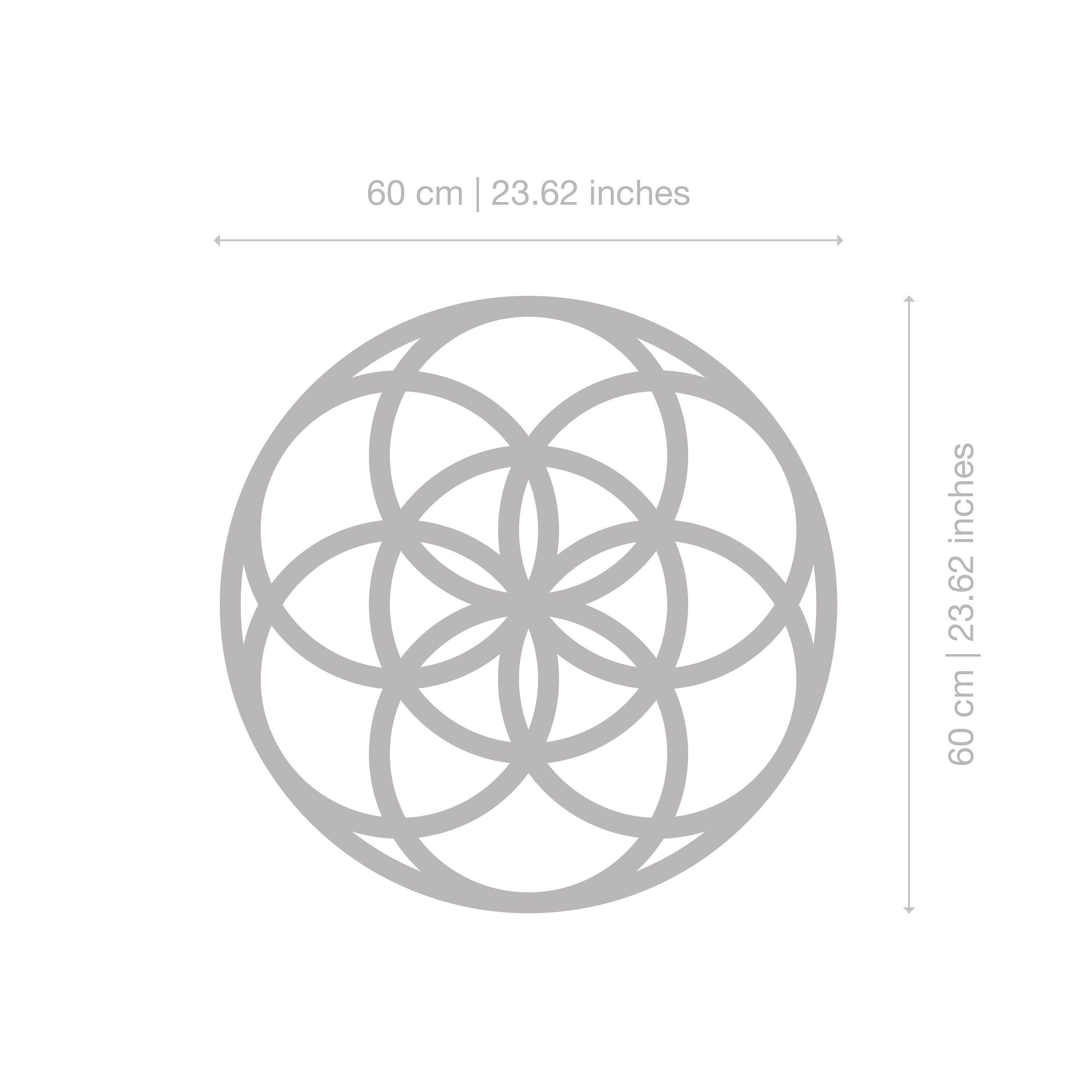 Seed of Life Wall Art  - Wall Decoration - Sacred Geometry Home Décor - 3D - PVC - SKU:SEED-3