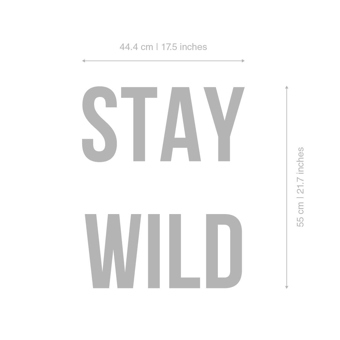 Stay Wild Sign - Nursery - 3D letters - Wall Art - Wall Decor - Bedroom Decor - SKU: STWI-2