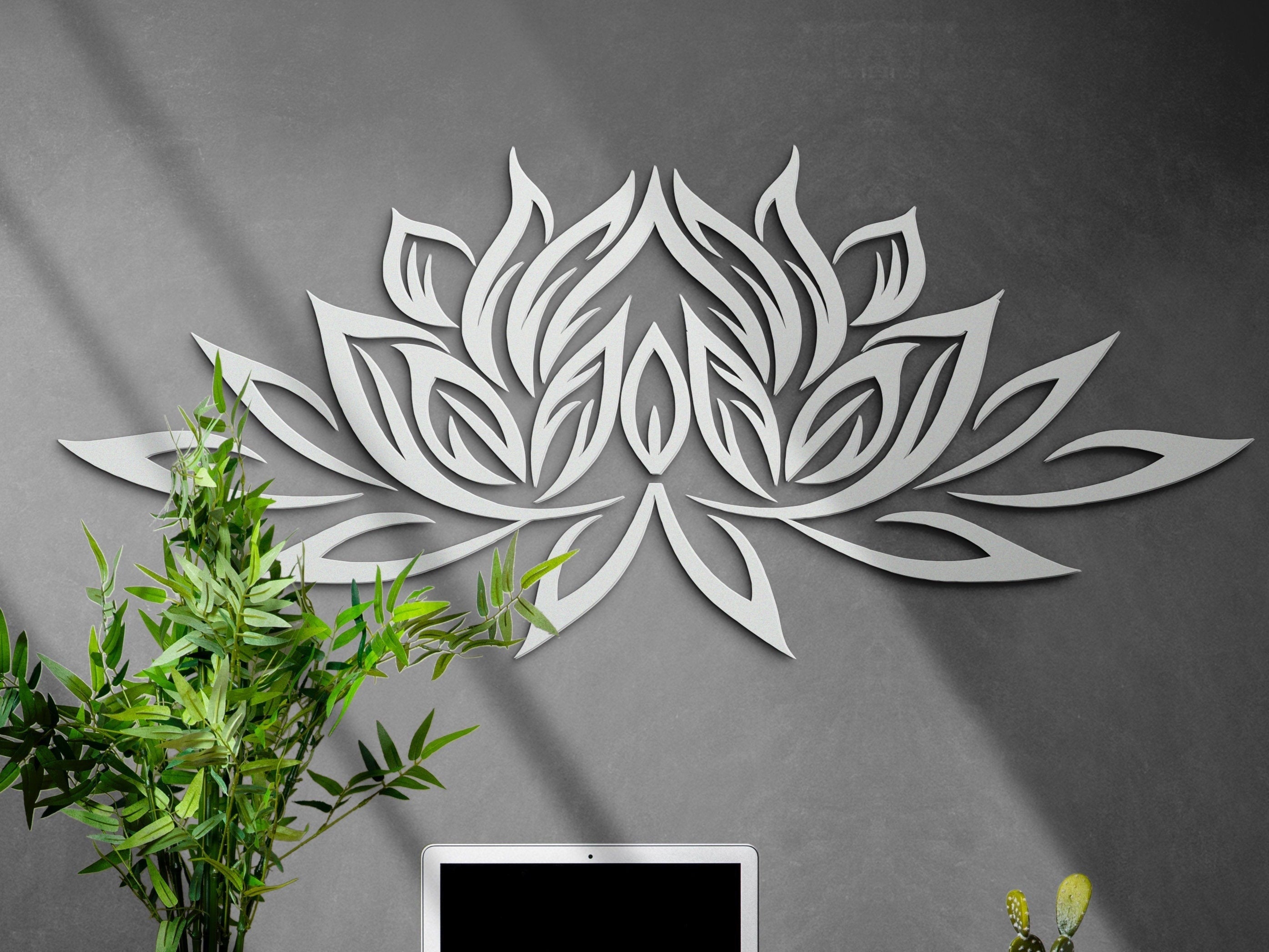 Lotus Flower Wall Art - Yoga Sign - 3D Wall Decor - SKU: LOTU-0