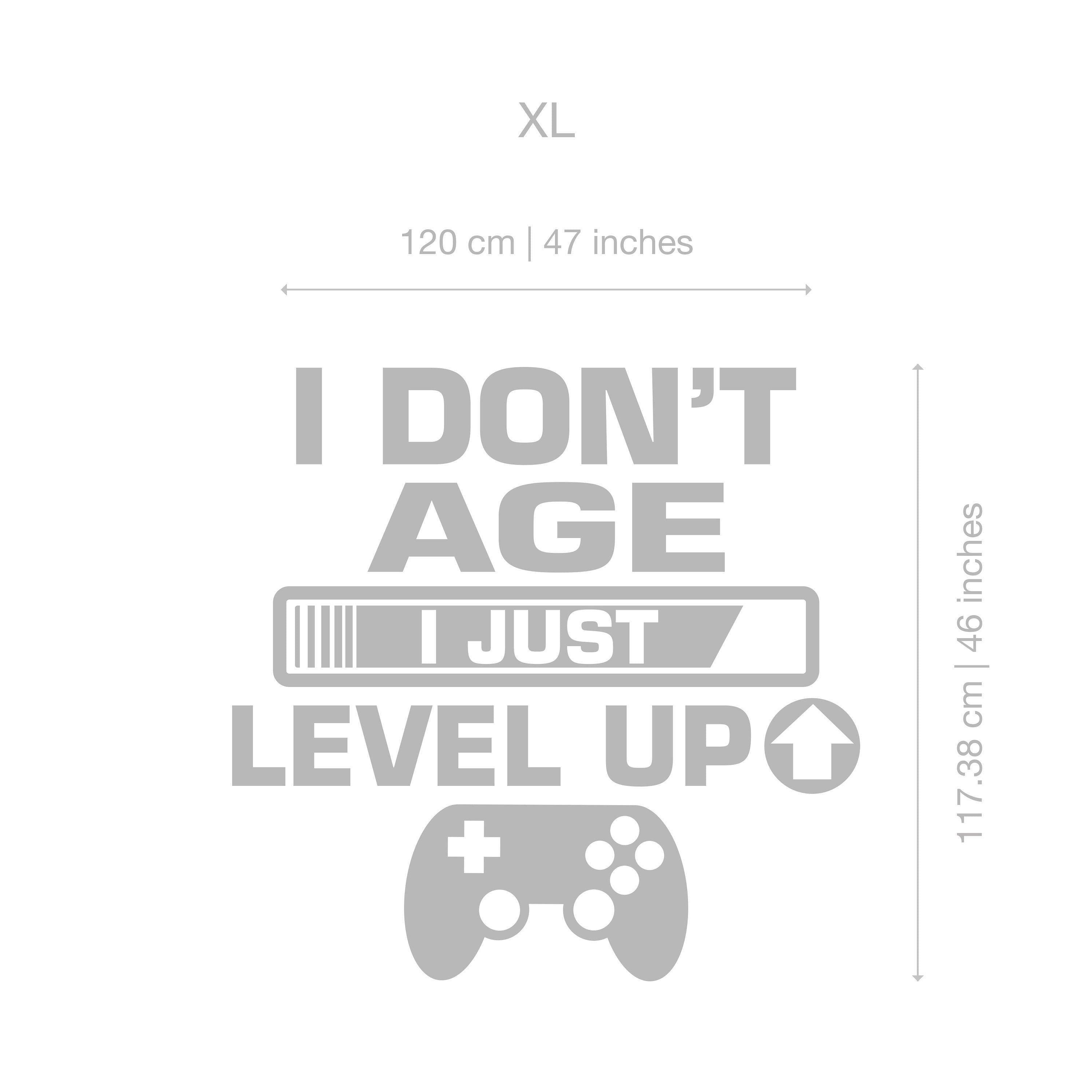 I dont age, I just level up, Gaming Wall Decal, Video Game Lovers, Kids Bedroom, SKU:IDOA-3