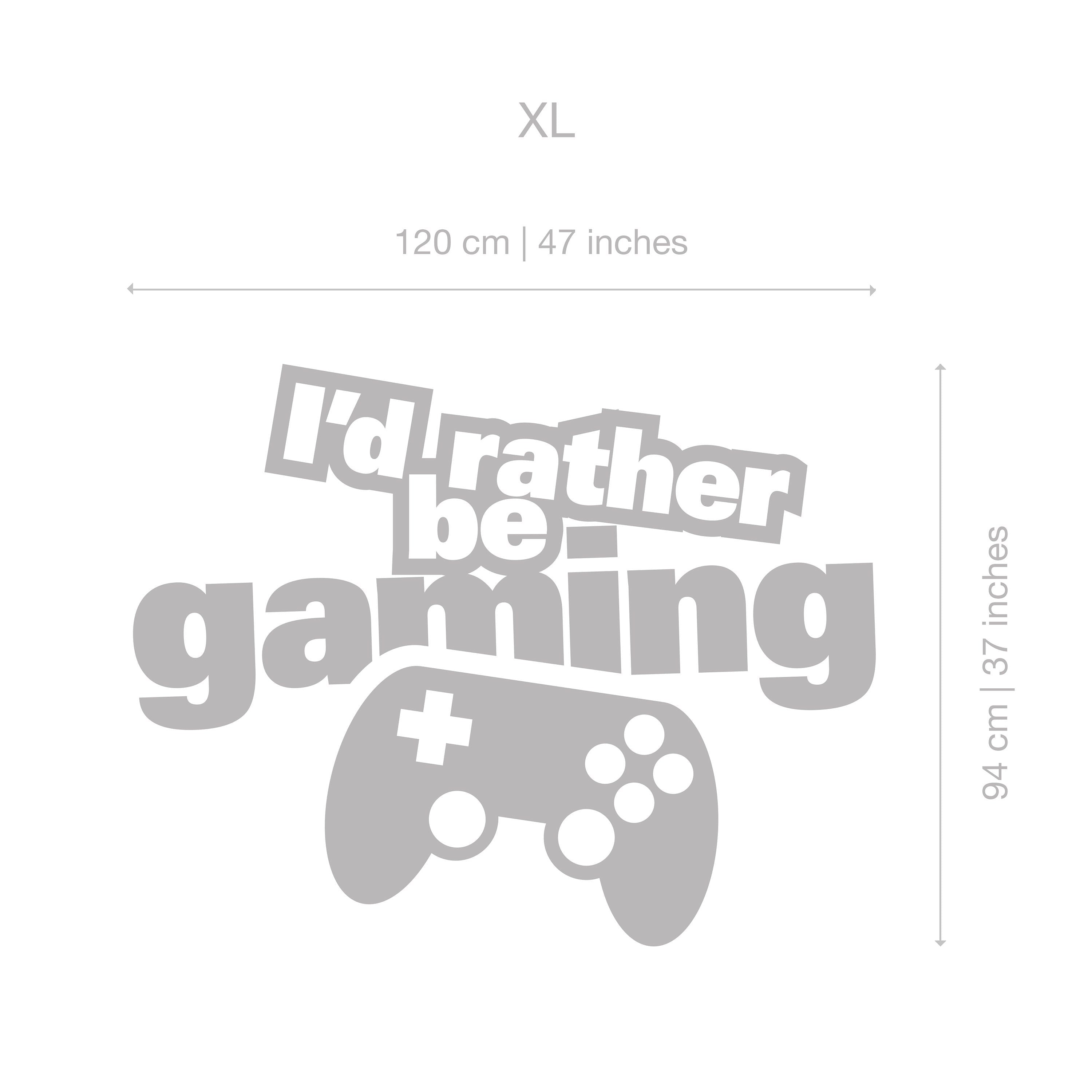 I'd rather be gaming, Gaming Decor, Gaming Wall Decal, Decal Sticker, Controller Game, Vinyl Wall Stickers, SKU: RAGA-3